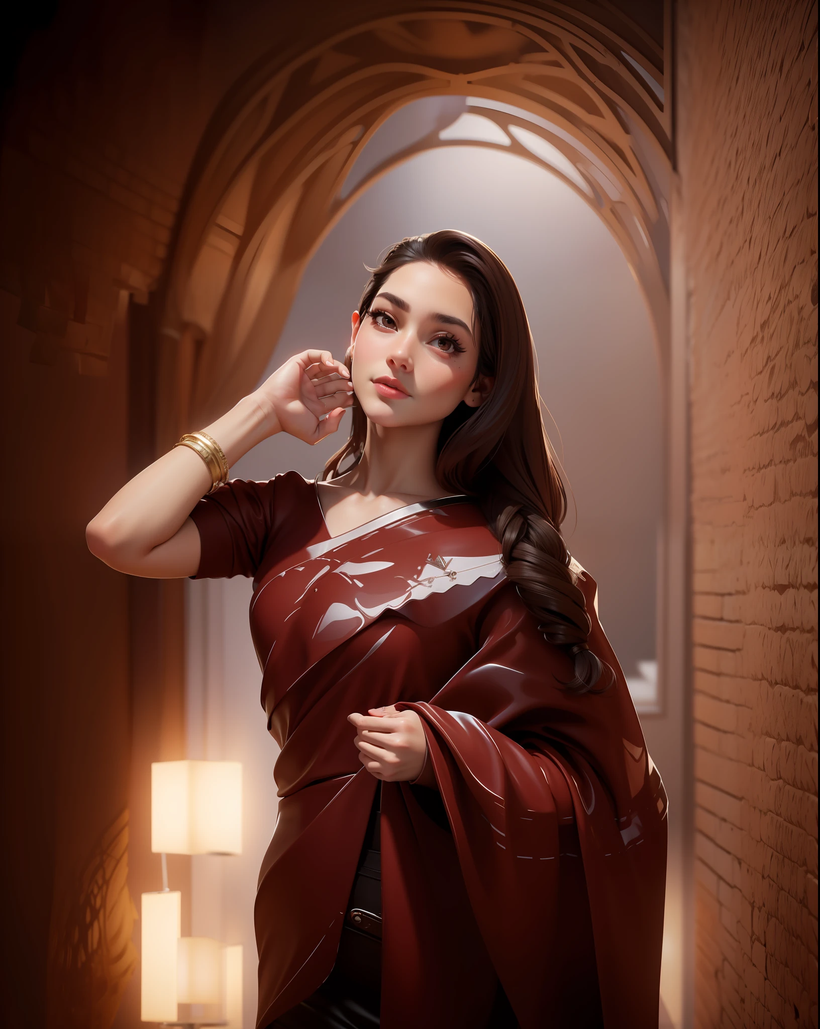 ((Best Quality, 8K, Masterpiece: 1.3)), Pretty, young woman, smooth skin, stylish, social, brown eyes, tanned