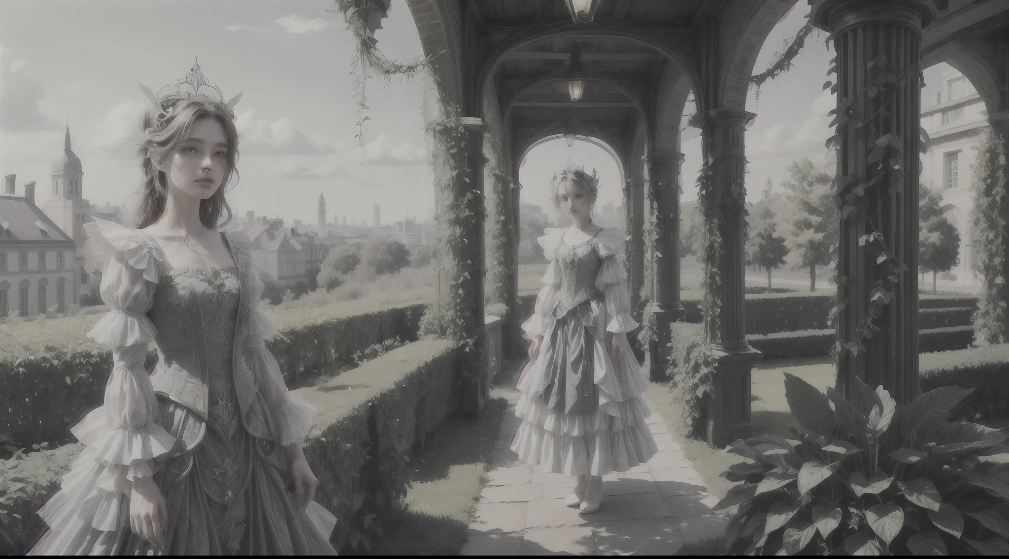 （tmasterpiece）， （best qualtiy：1.4）， absurderes， [：intricately details：0.2]， {Magical angels made of vines}, blossoms，