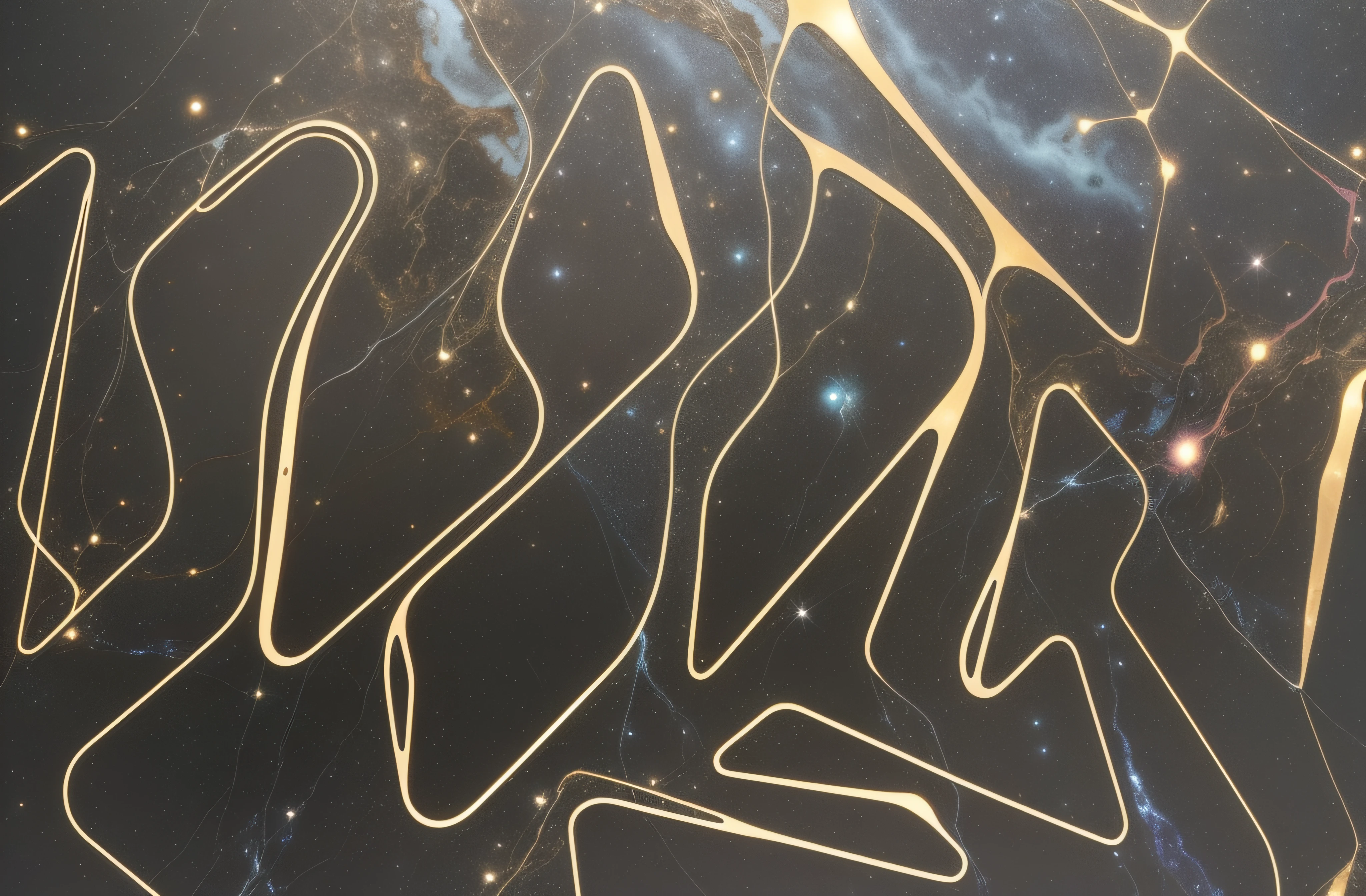 More elements. seeding of neuronal impulses. of the human brain. Deep black background color. outer space ,constellation, galaxy. Pink , purple and blue. the stars , Italian marble, I want to create art, golden rounded lines, which will resemble the texture of marble. Let's embody aesthetics and harmony in my work, Characteristics of this artist, and add marble texture features to it, to create an impressive visual effect. black marble with gold veins, black marble and gold, Golden Cracks, Igneous and gold veins, A space with a blue ocean, Baroque marble, Marble background, ciberpunk, Neural networks, The depths of the sea with inhabitants, Depth with inhabitants and bright blue light. More marble veins , Space in the depths of the ocean. galaxy .