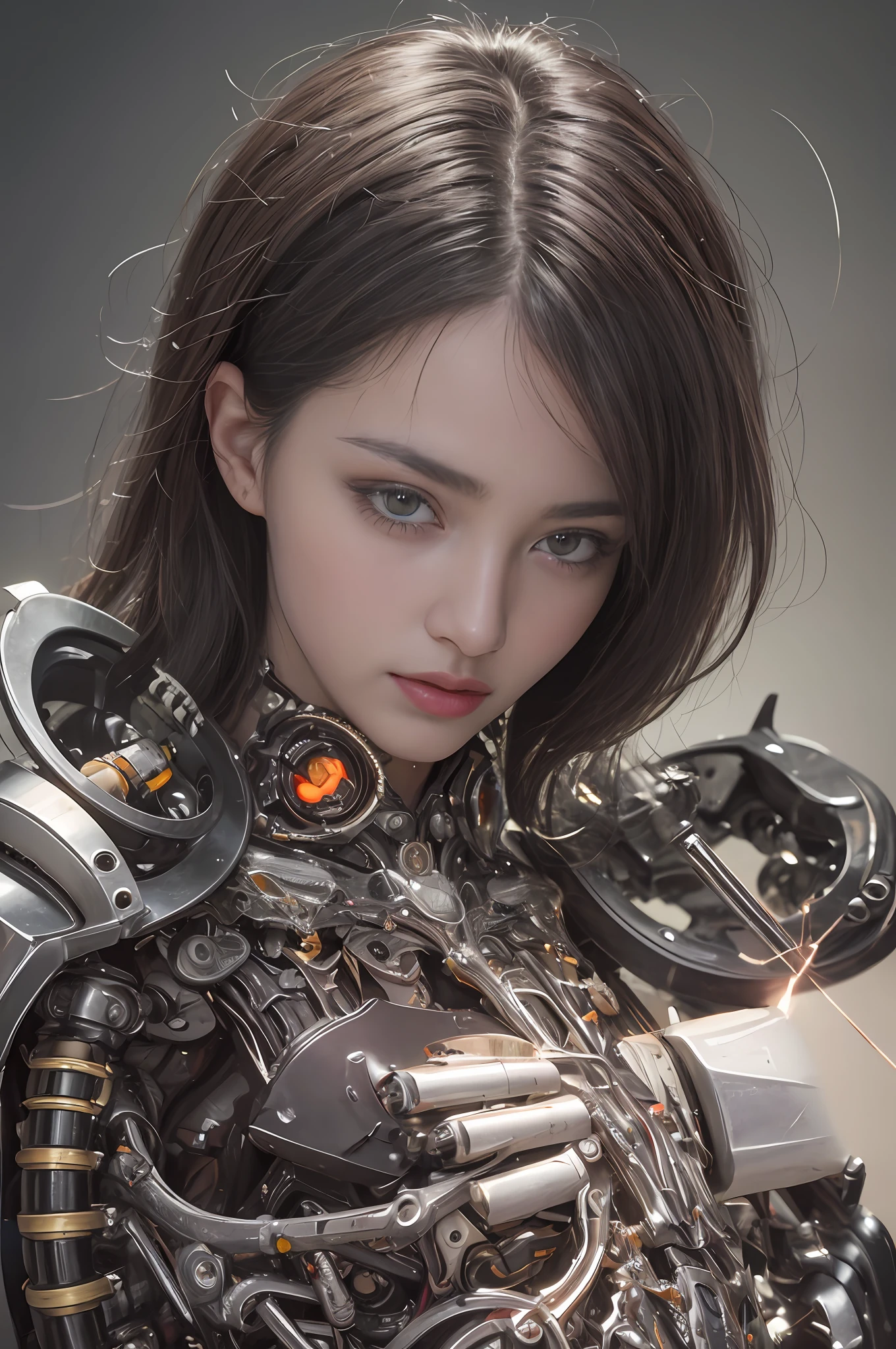 Add Mechanical robot pieces