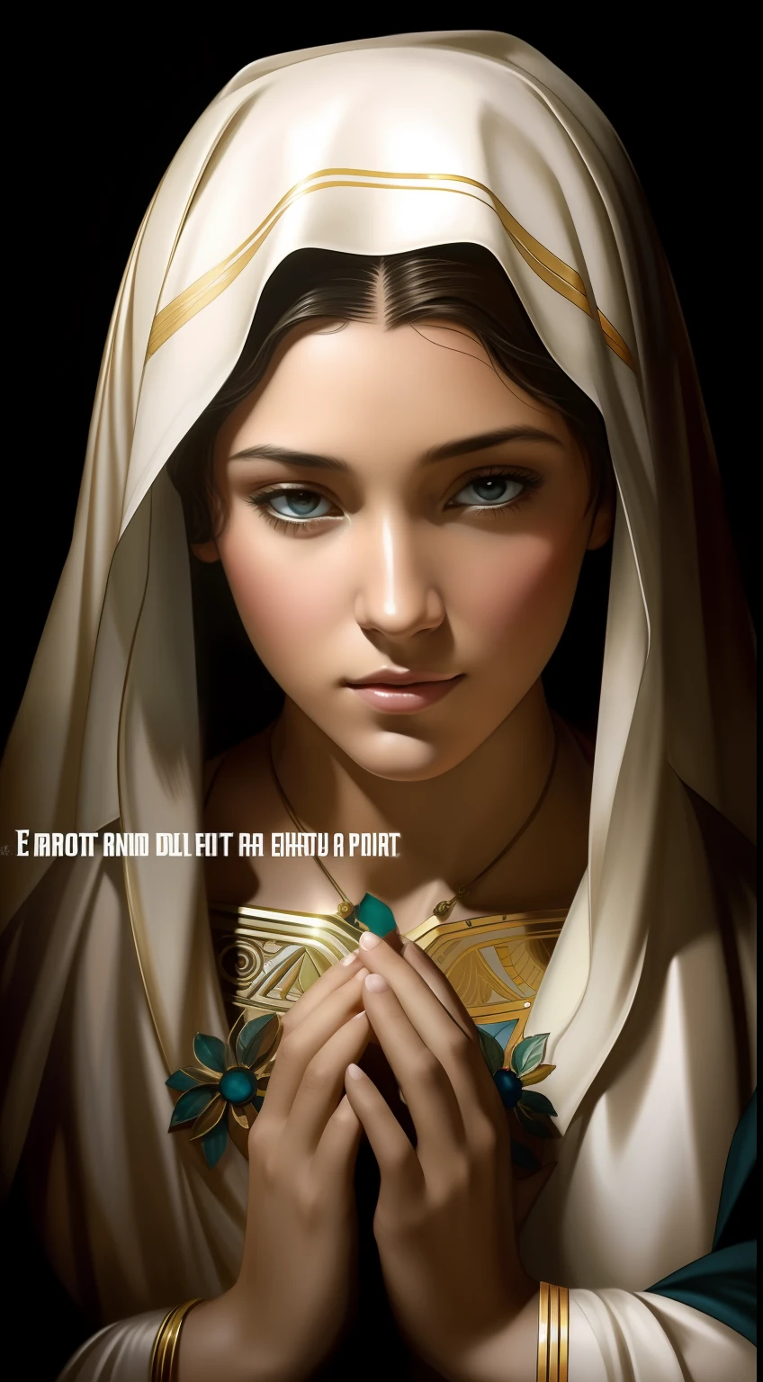 The Virgin Mary and the Child Jesus. MUJER CAUCASICA. 19 years old, DULCE Y LA INOCENTE MIRADA ANGELICAL, Alta calidad, obra maestra, rasgos faciales exquisitos, cabello exquisito, ojos exquisitos, cabello de color exquisito, calidad de imagen 4K, hermosa luz y sombra, efecto Tyndall, halo, cabello desordenado, estado joven, escena hermosa, ropa exquisita, cadenas, plumas, belleza antigua con ojos grandes muy detallados, pintura digital, artstation, arte conceptual, foco nítido, illustration, arte de greg rutkowski y alphonse mucha y victo ngai