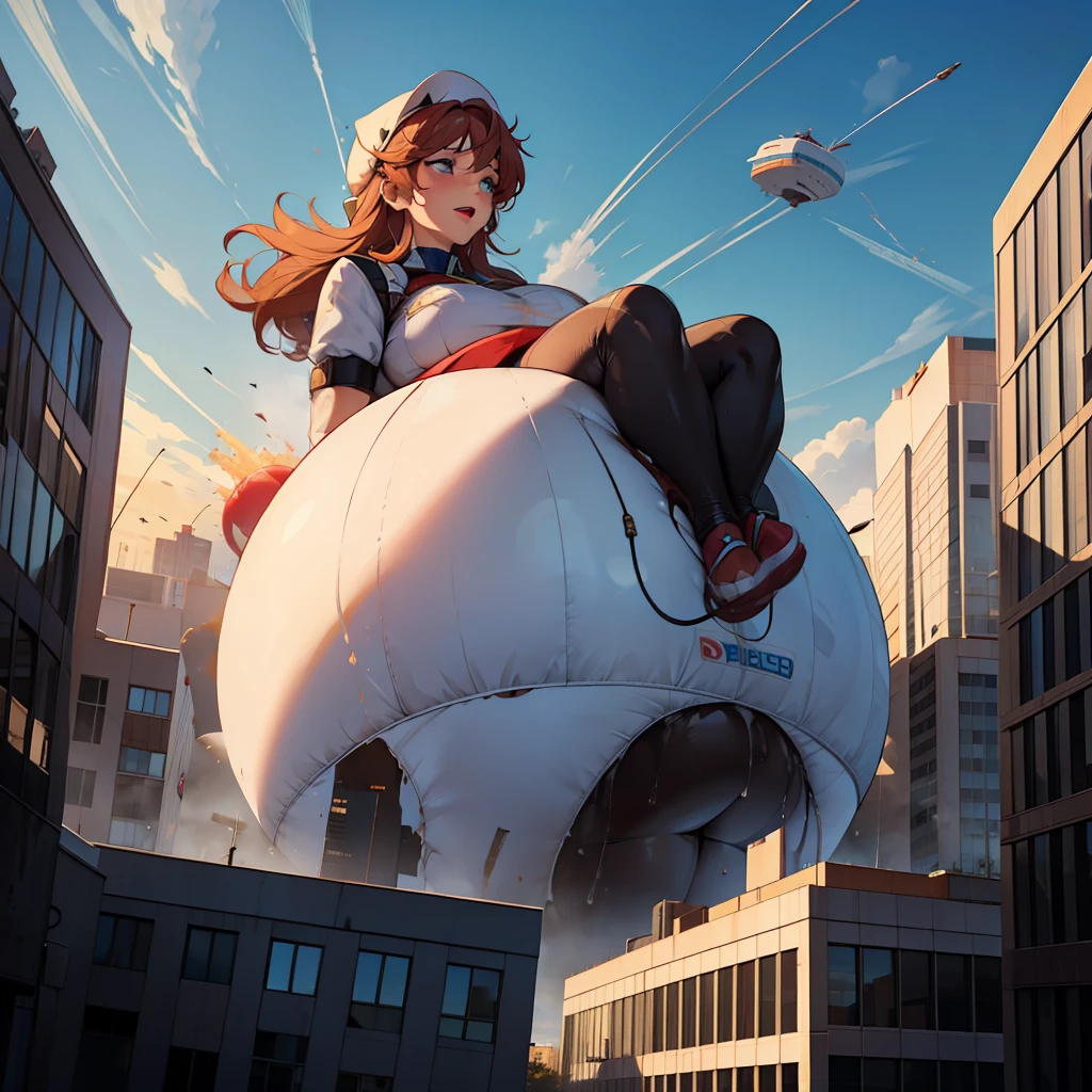 Mother becomes inflatable and begins to destroy the city