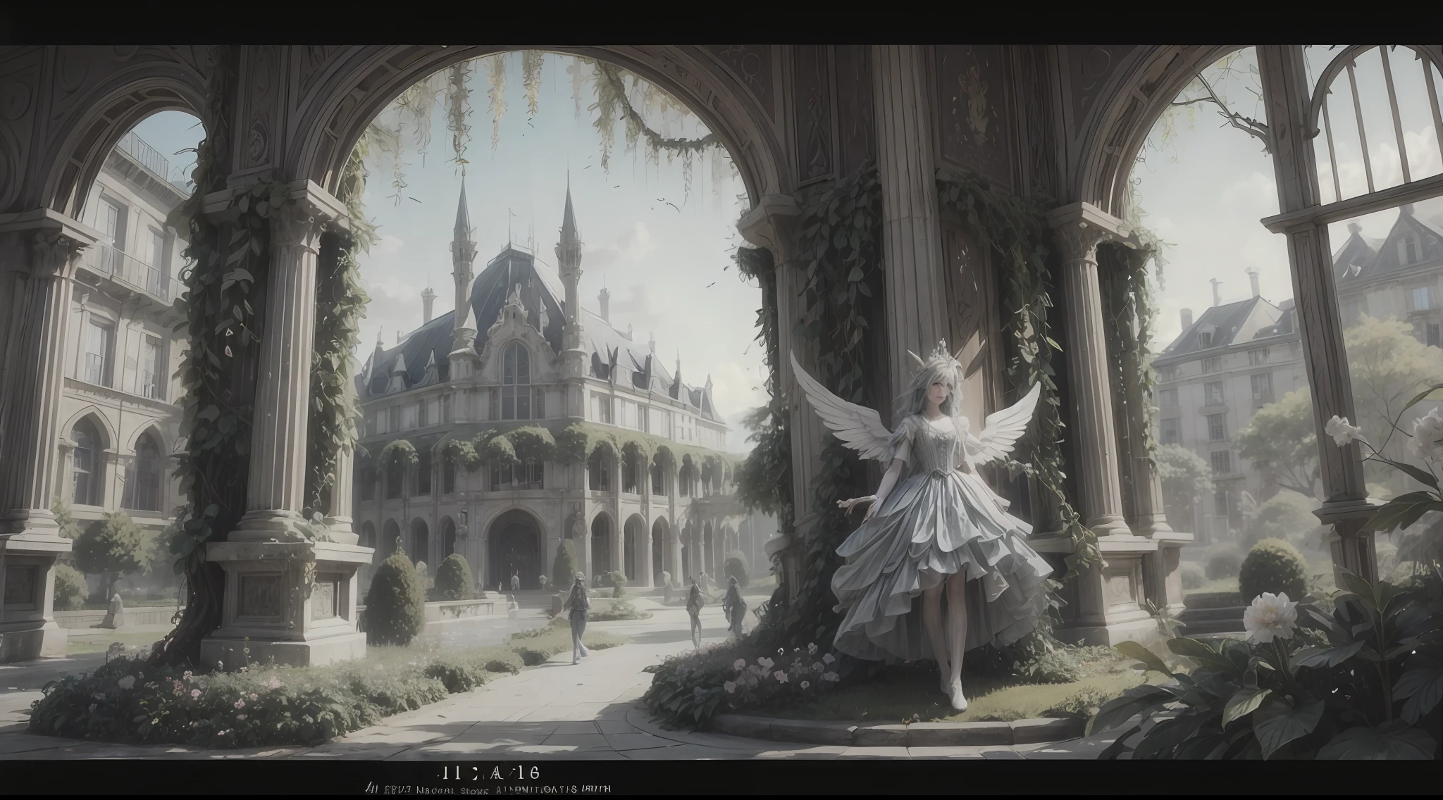 （tmasterpiece）， （best qualtiy：1.4）， absurderes， [：intricately details：0.2]， {Magical angels made of vines}, blossoms，
