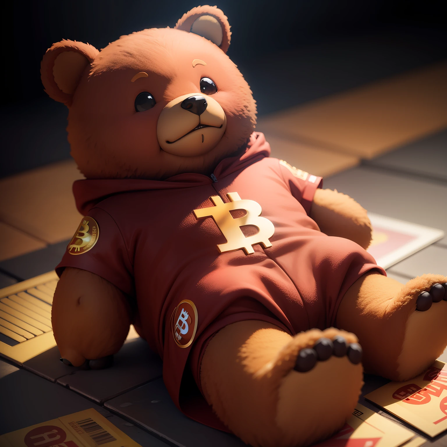 urso vermelho e bitcoin