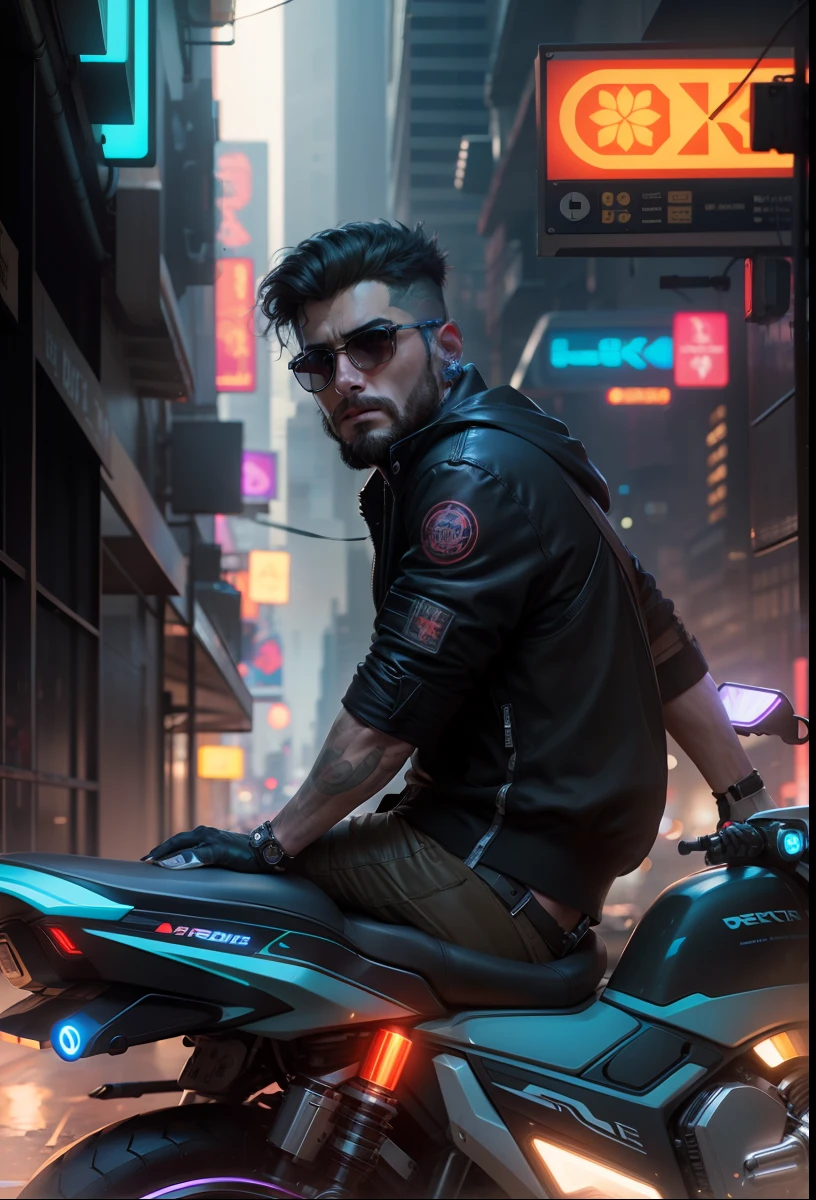 Cyberpunk baground realistic 8k hd handsome boy