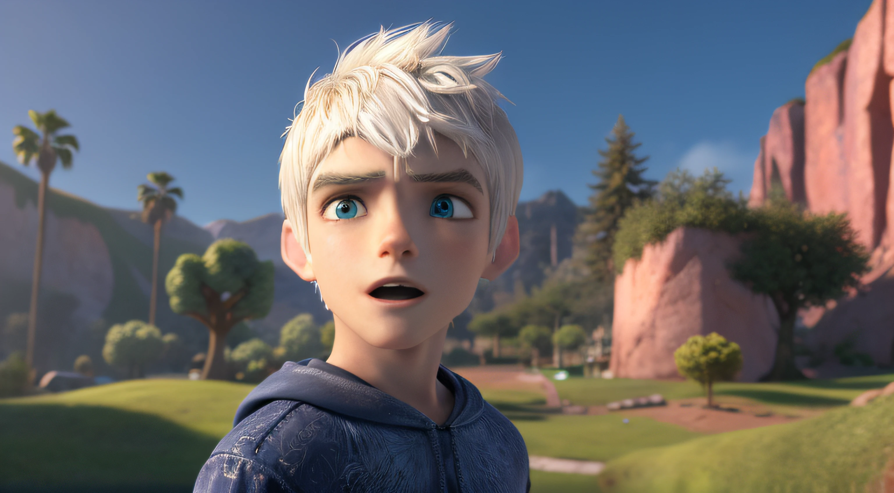 White hair boy in black jacket holding a diamond in his hand, dentro de uma caverna do minecraft, animated film, animation movie still, filme animado filmado, animation film, cena de filme animado, filme klaus congelado, 3 d animated movie, Frozen II filme ainda, Elsa, Frozen II Klaus filme, este personagem tem criocinese, animation film, quadro do filme pixar, Screencap do filme, cg arte, solo.