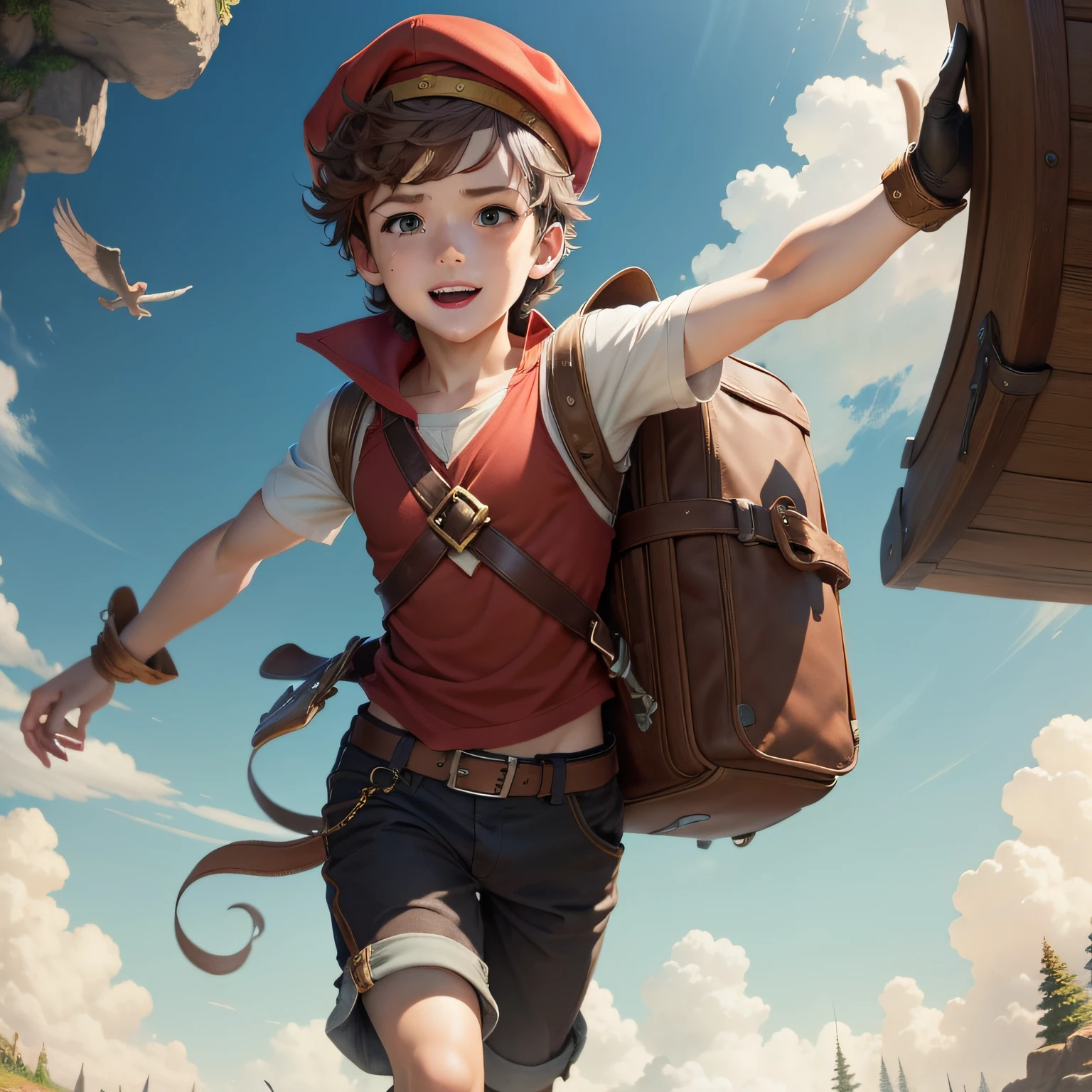 Embark on an unforgettable adventure alongside a group of young and vibrant characters, each with their unique passions and dreams. Meet Oliver, the Curious Adventurer, a boy with brown hair and bright, expressive eyes, always donning a red cap as he leads the way to discover new worlds and fascinating knowledge.