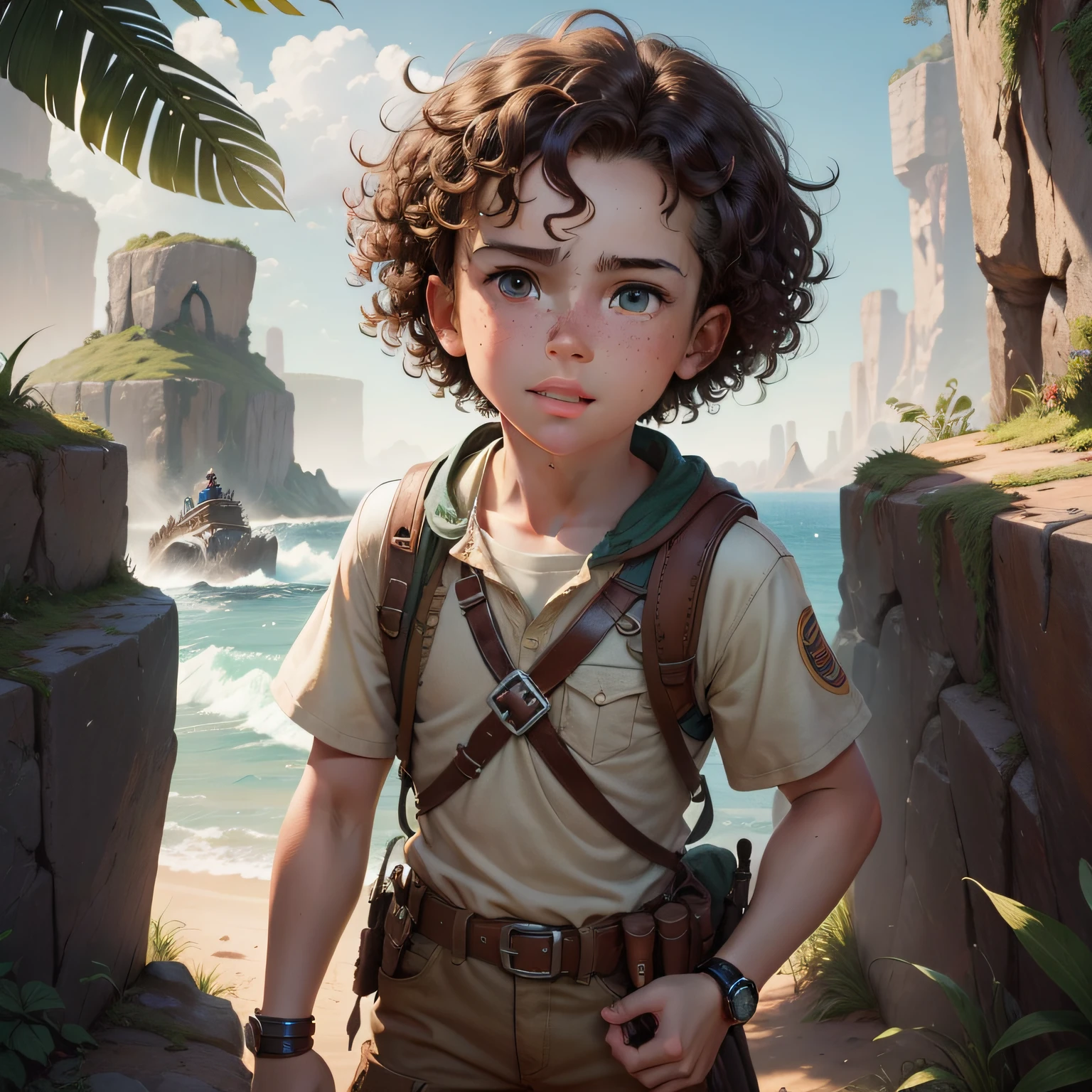 Next, encounter Max, the Little Explorer, a fearless and determined adventurer with curly hair and captivating freckles. With his expertise in maps, he guides the group through uncharted territories and fearlessly faces challenges.
