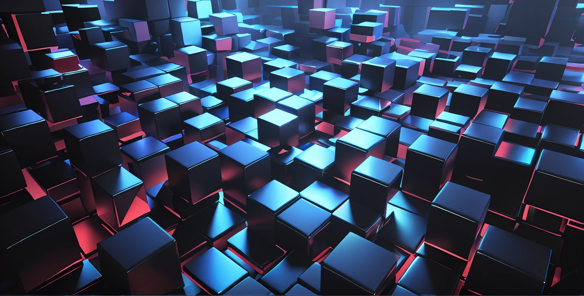 a close up of a bunch of cubes in a room, abstract blocks, satisfying render, cubes, cinema 4d colorful render, high quality voxel art, stylized as a 3d render, rendered in cinema 4 d, rendered in cinema4d, rendered in maya and houdini, raymarching, rendered in houdini, 3d shaders