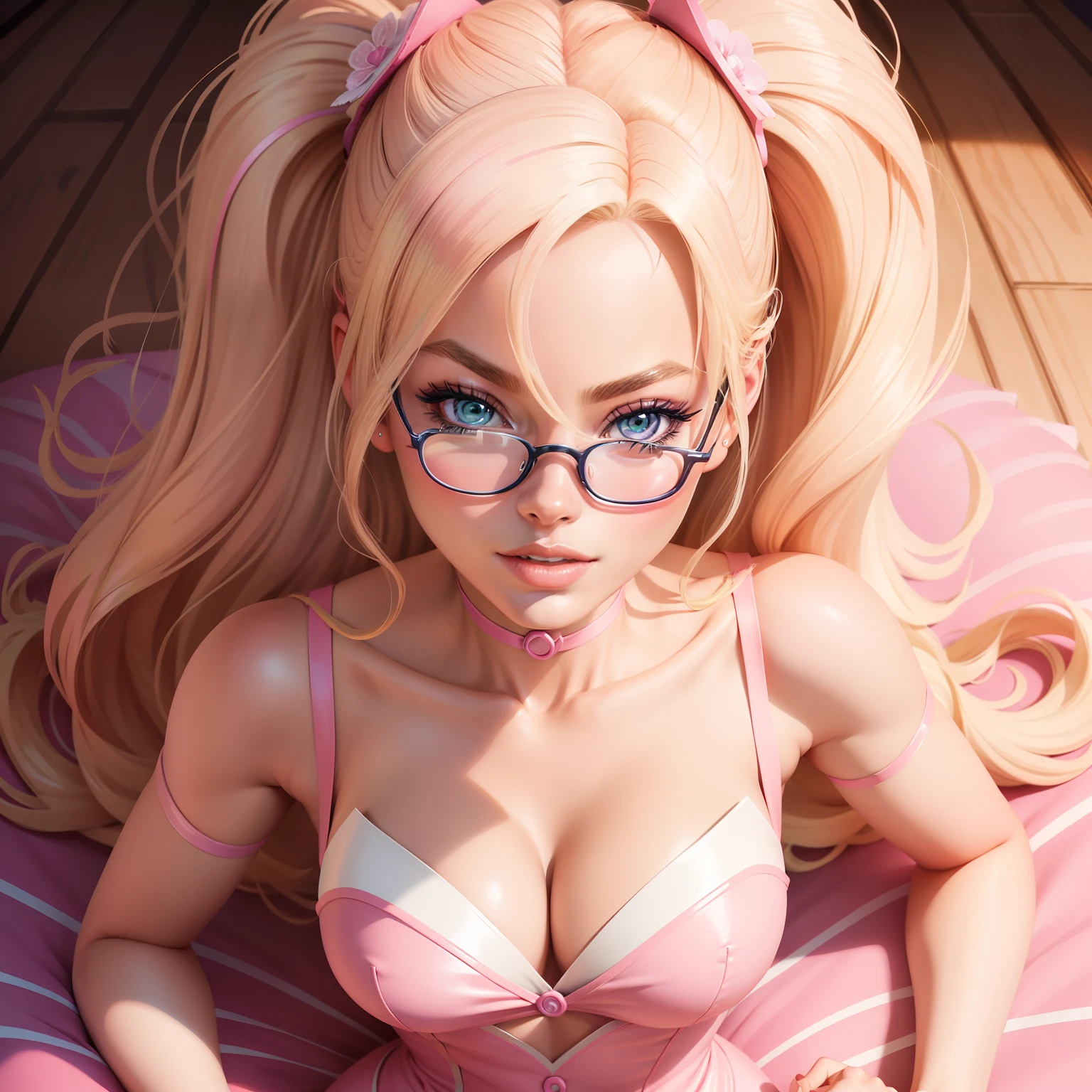 Fantastic Barbie Girl Anime Coloring Book, featuring Margot Robbie as Barbie, Uncolored coloring book style for kids. Barbie Movie digital coloring book
