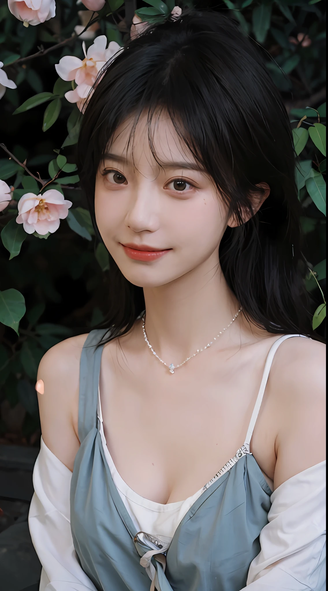 best qualtiy, 超高分辨率, (realisticlying:1.4),cute hairpin,Baoyu Girl,European style apartment,(flatchest:1.2) ,A pair of clear and moving peach blossom eyes,Royal Sister,sunshine on face,Big waves,(choker necklace:1.2),(Fair skin:1.4),a sense of atmosphere,a beauty girl, ssmile,head straight-looking at viewer, closeup cleavage ,(Photorealistic:1.4),1girll,Sexy,(Upper body:1.4),(Wet body),(:1.2)