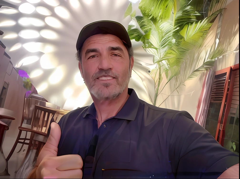 There's a 55-year-old man with a white beard who's giving a thumbs up for a photo, Aykut Aydogdu, Carmelo Blandino, In Sao Paulo, david rios ferreira, icaro carvalho, Directed by: Luis Miranda, caio santos, Henry Alvim Correa, imagem de perfil, foto selfie, Ricardo Milos, Edon Guraziu