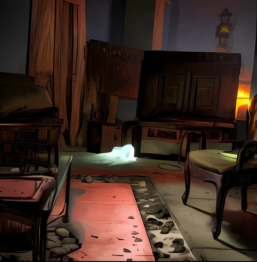 Thrust a ghost out of the ground up a horror scenario