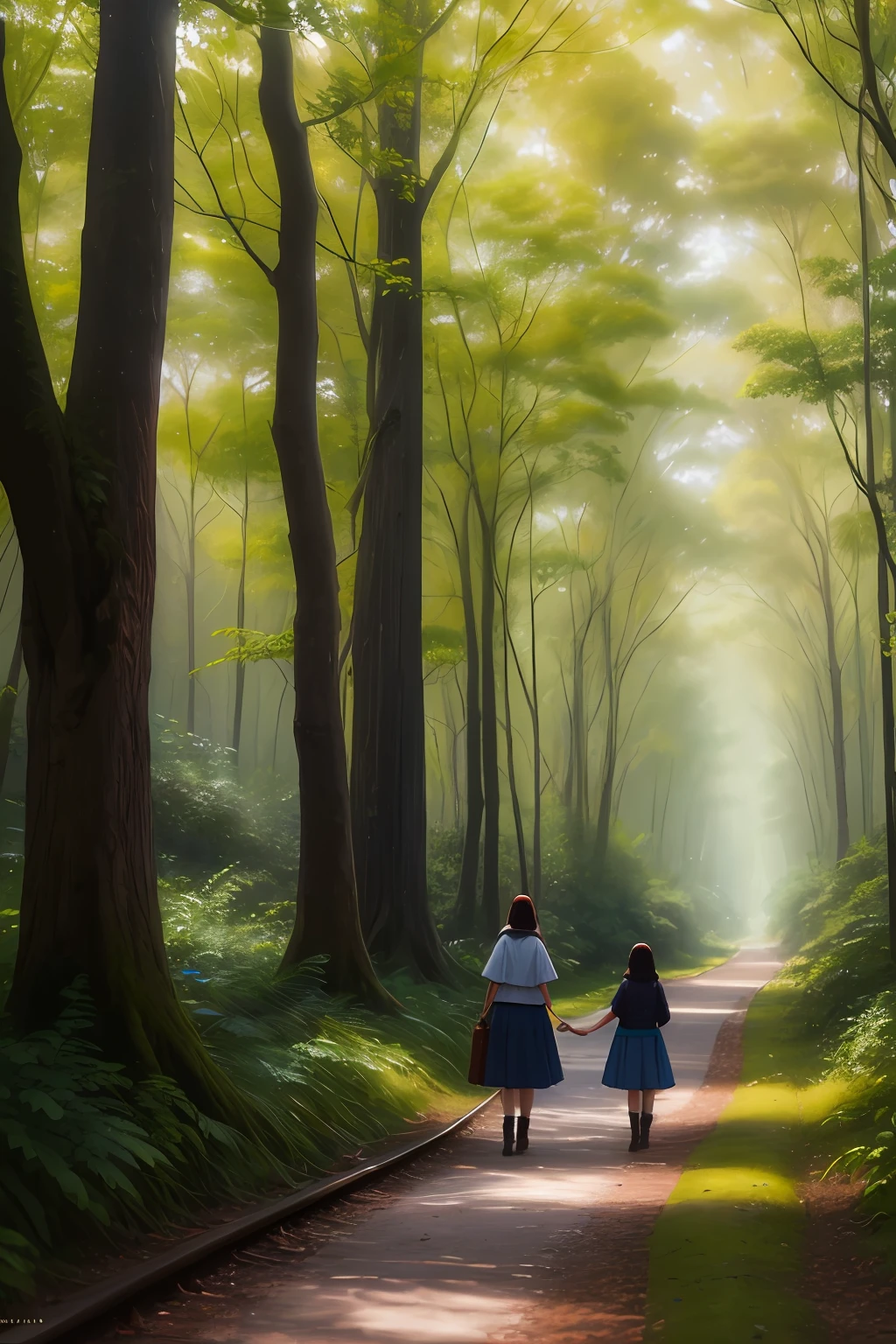obra-prima, melhor qualidade, alta qualidade, papel de parede 8k extremamente detalhado da unidade CG, uma cena encantadora e sonhadora de uma floresta de fantasia, with tall trees, cogumelos brilhantes e vales de fadas ocultos, Um rapaz de 6 anos happy passeando na floresta, creating a sense of mystique and enchantment, Artistic Station, digital illustation, intrincado, trend, pastels colors, oil-painting, fotografia premiada, Bokeh, profundidade de campo, HDR, flor, chromatic aberration, fotorrealista, extremamente detalhado, trending on ArtStation, trend at CGSociety, intrincado, alto detalhe, Dramatic, arte no meio da jornada