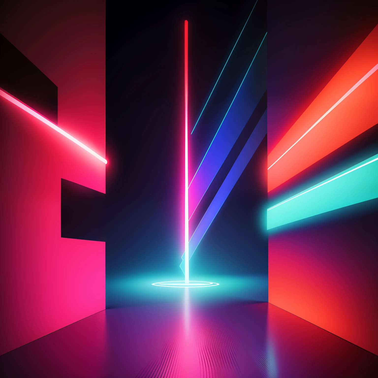 Neon effect background image Red and blue high saturation color scheme Does not carry any logo Light and lively