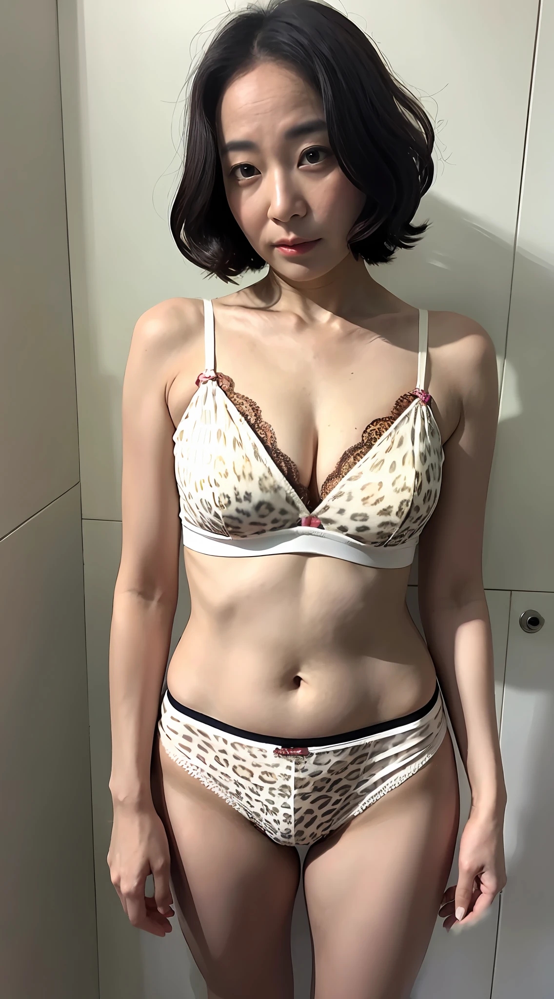 Panties with leopard print、Leopard print bra、