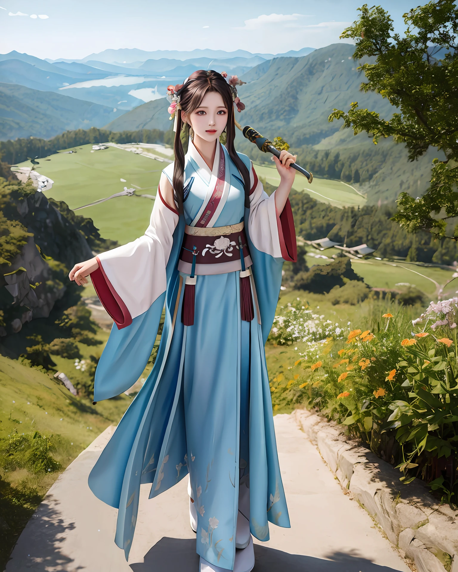 Hanfu,upper sky,Royal Sword Flight