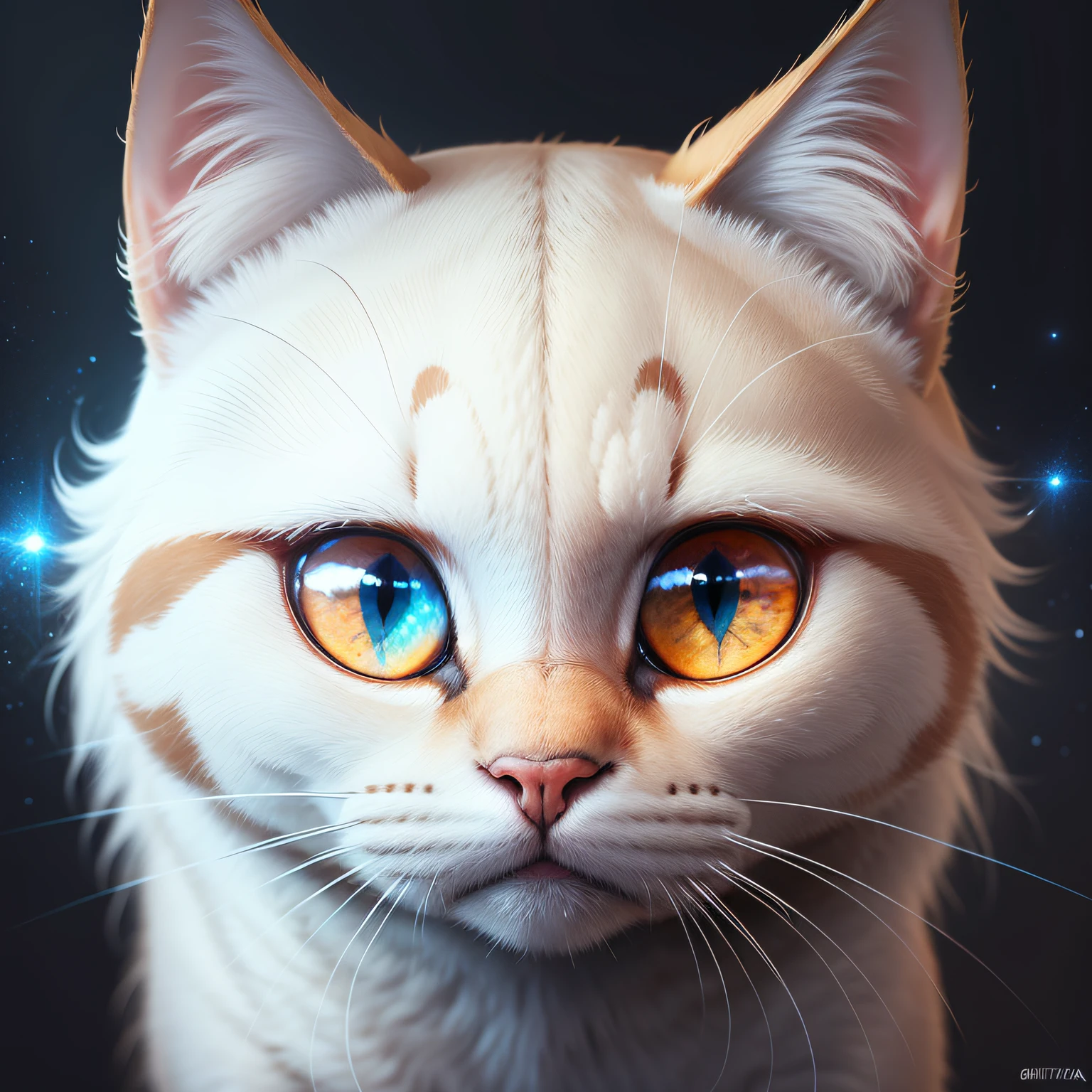 gato branco, olhos azuis, capacete, universo, bitcoin