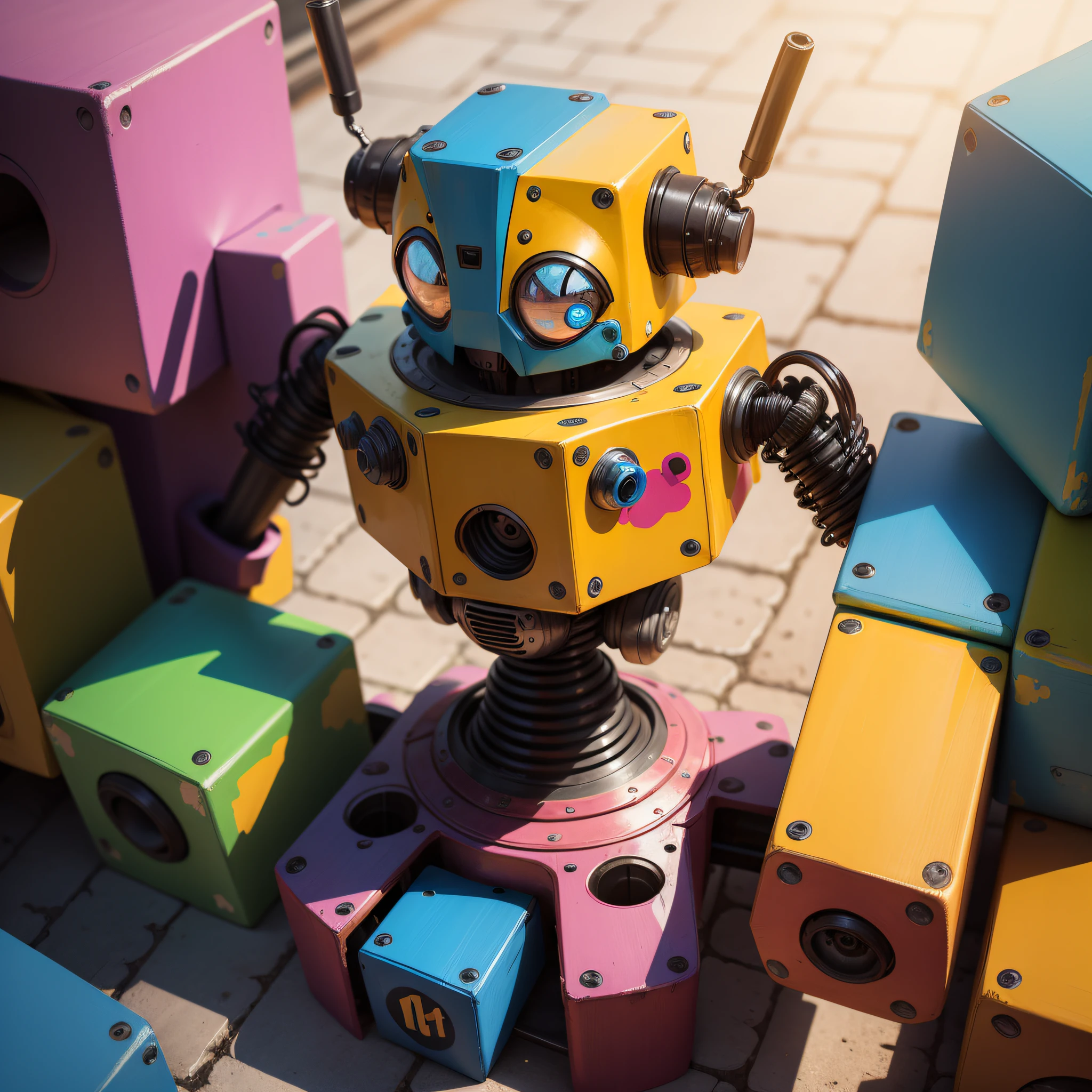 colorful robot puzzle