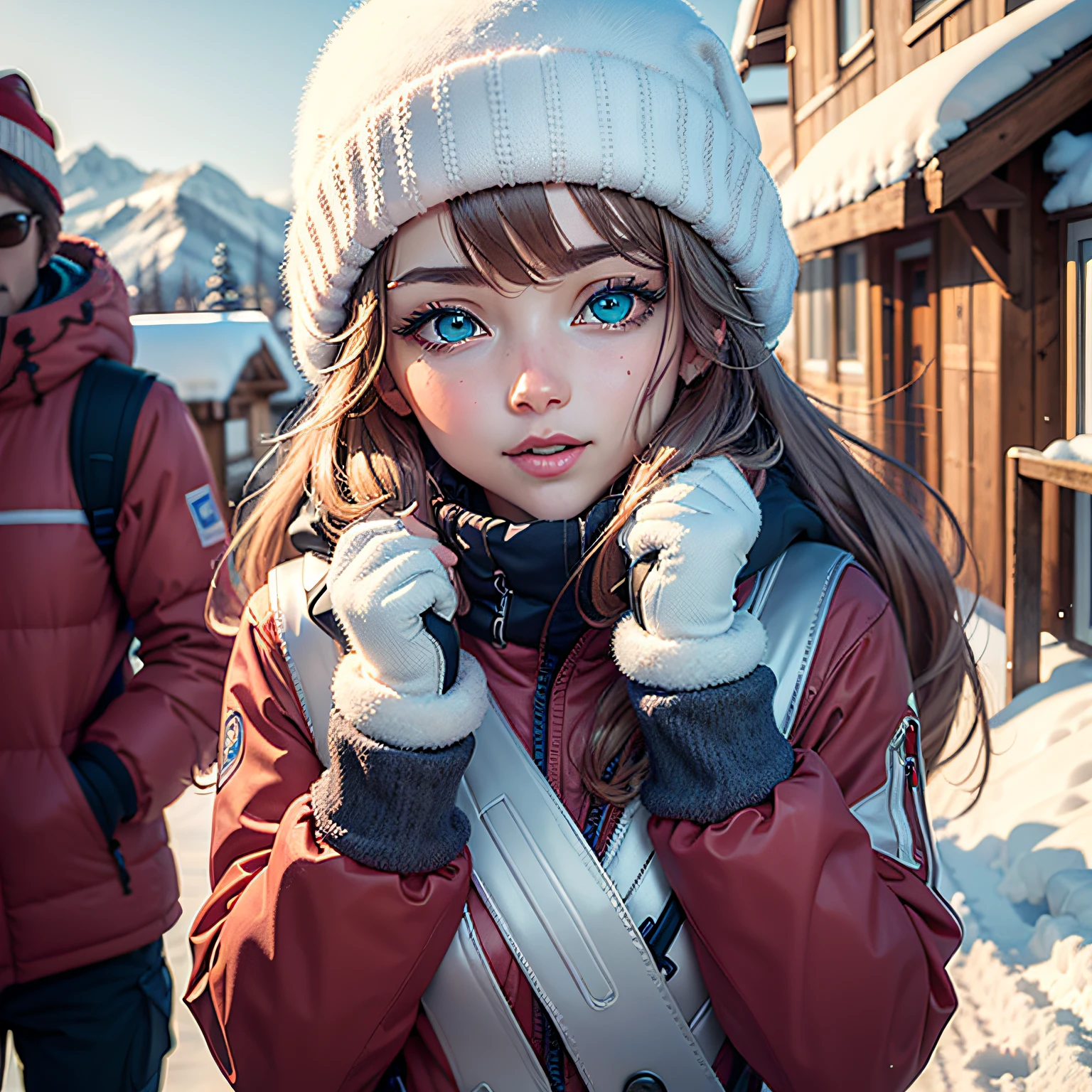 (masterpiece, best quality, beautiful anime art:1.4), beautiful anime_girl, (perfect face:1.8), (beautiful eyes:1.7), skiing_resort, full_body_shot, uncommon_attire, legwear, uncommon_background, sports, headwear, snowy_landscape, winter_vibes, scenic_view, bustling_activity, ski_lift, snow_capped_mountains, cozy_alpine_chalets, vibrant_slopes, winter_sun, snowflake_embellishments, stylish_outfit, vintage_meets_modern, whimsical_details, energetic_crowd, snowy_adventures, outdoor_recreation, dynamic_pose, elegant_movement, winter_sports_enthusiasts, action-packed_scene, thrilling_experiences, snow_fun, fashionable_choice, natural light, (sharp focus:1.6), highly detailed, ultra realistic, 8k