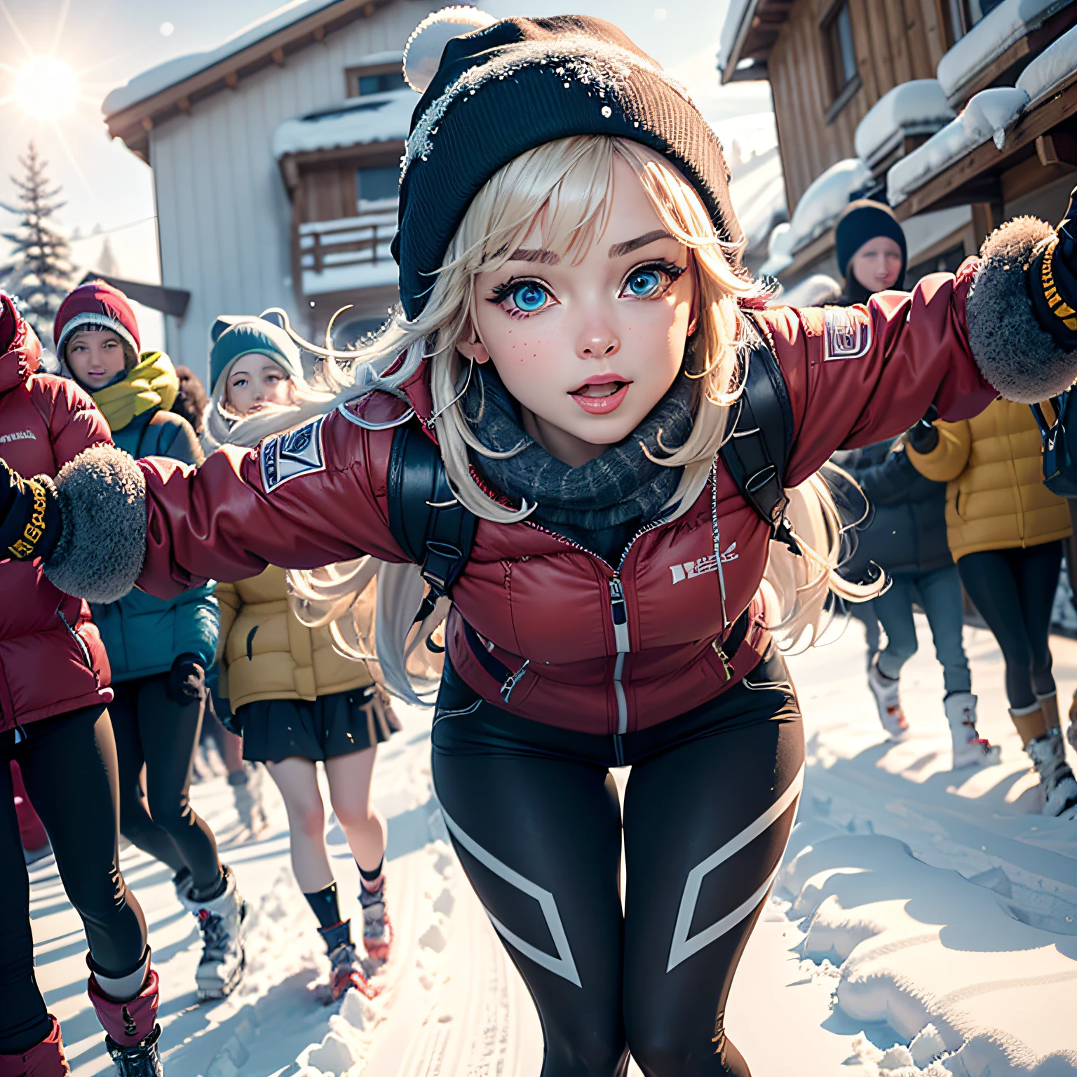 (masterpiece, best quality, beautiful anime art:1.4), beautiful anime_girl, (perfect face:1.8), (beautiful eyes:1.7), skiing_resort, full_body_shot, uncommon_attire, legwear, uncommon_background, sports, headwear, snowy_landscape, winter_vibes, scenic_view, bustling_activity, ski_lift, snow_capped_mountains, cozy_alpine_chalets, vibrant_slopes, winter_sun, snowflake_embellishments, stylish_outfit, vintage_meets_modern, whimsical_details, energetic_crowd, snowy_adventures, outdoor_recreation, dynamic_pose, elegant_movement, winter_sports_enthusiasts, action-packed_scene, thrilling_experiences, snow_fun, fashionable_choice, natural light, (sharp focus:1.6), highly detailed, ultra realistic, 8k