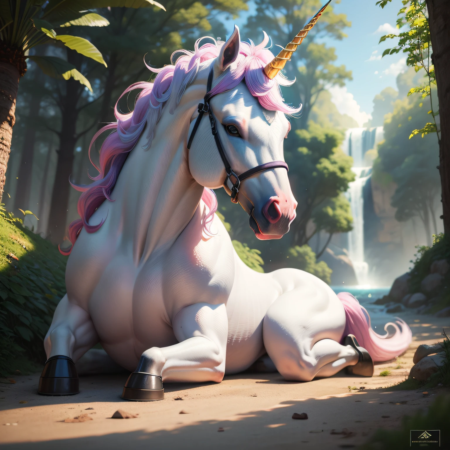 Create a realistic unicorn, com asas brancas, foto realismo de qualidade -- ar 16:9,