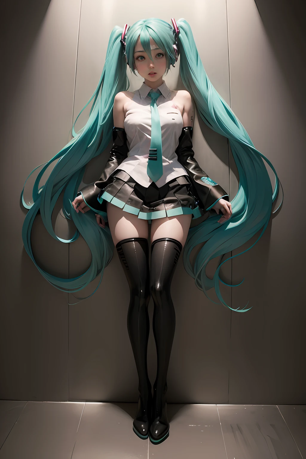 Hatsune Miku the whole body she is all naked fourth side left arm left 01 tattoo