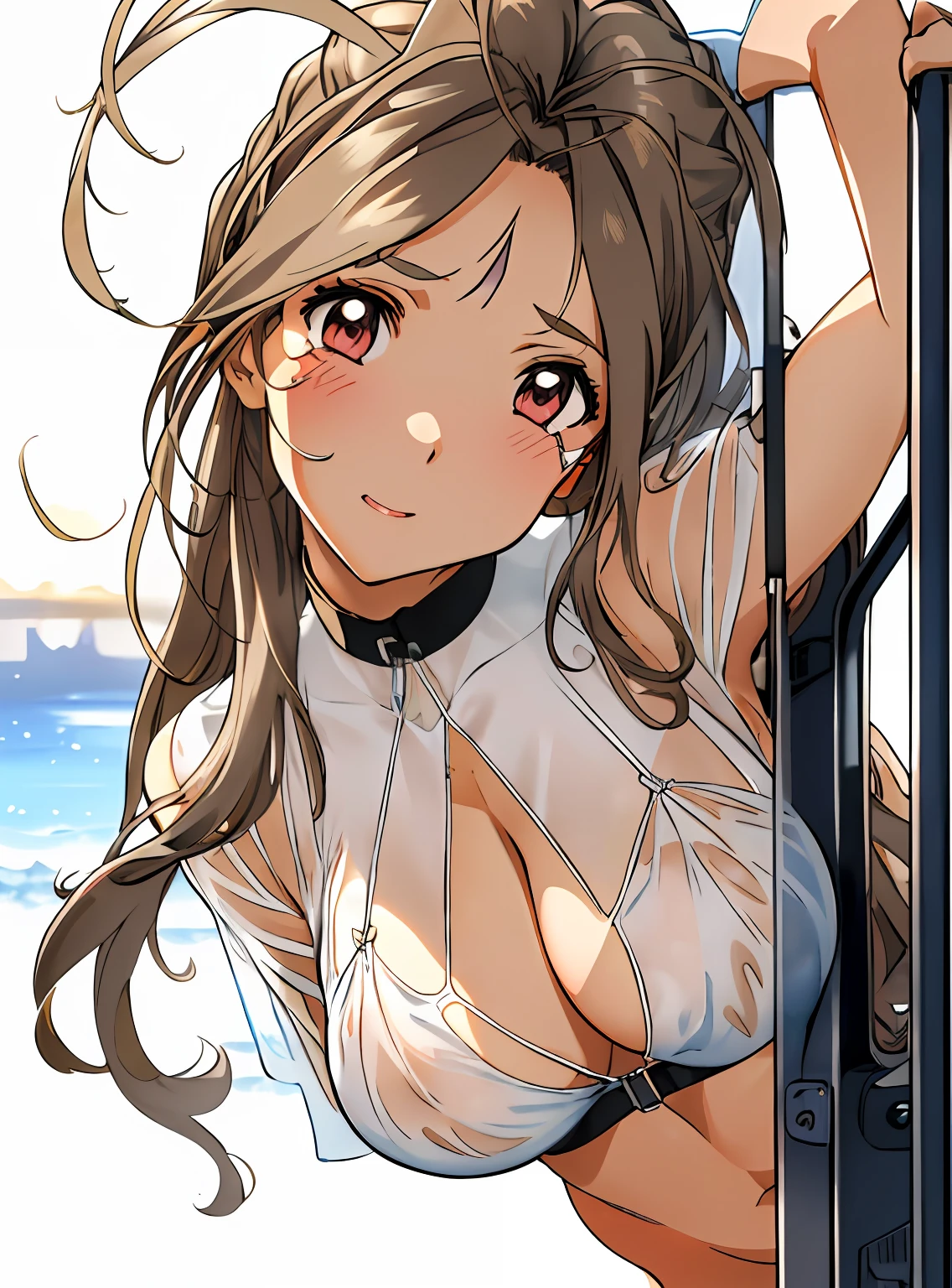 Sexy brown skin Azur Lane waifu，Giant big breasts，Curves are super thick，sixpack abs，Tied to a torture chair，Torture machine，chain，Trapped，in basement，Hostaged，nipple torture，electric chair，Sadness and crying，dreads，urinating on herself，Kidnapped，Tight(White transparent ultra-small cloth bikini，see-through thong，Open the thong vaginal run，Leucorrhoea， The blown tide revealed her breasts，camel-toe，diamond jewelly，Harajuku girl makeup， Sexy breast indentation， evoke， sfv， one-girl， 独奏， Perfect body， s the perfect face， perfect hand， Perfect Finger， Perfect lips， perfect  eyes， Perfect background， perfect atmosphere， Professional quality， 8K， Perfect photography， Highest high resolution， 8K， Ray traching， perfect volumetric lighting， High-quality octane rendering， high quality vector， ultra - detailed， SAW movie scenes， Torture chamber， Clear skin， minimalistbackground， Perfect skin， no abberations