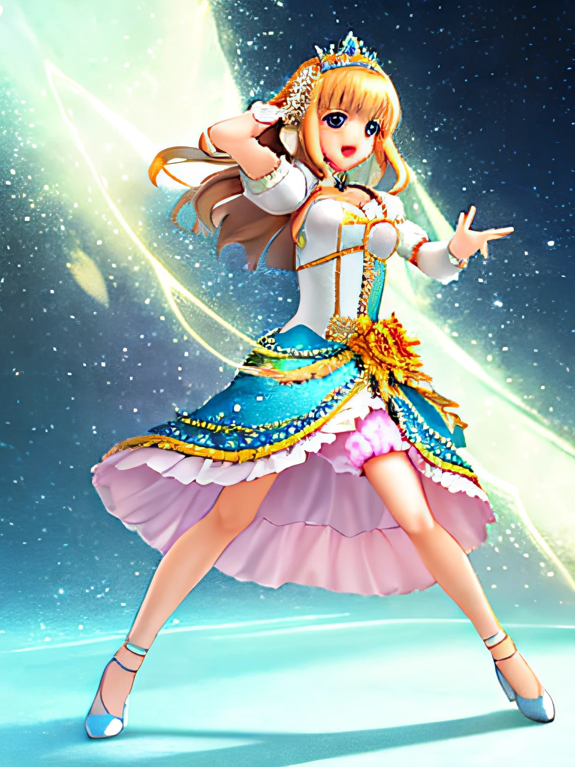 Princess dancing , elegant details clothing, dynamic pose, dynamic action
