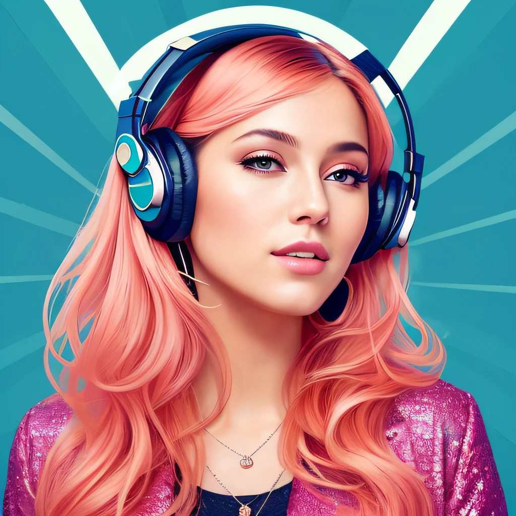 (masterpiece, best quality, beautiful:1.4), a woman with headphones on singing into a microphone, in style of digital illustration, vector artwork, vector art style, extremely high quality artwork, vector style drawing, vector art, jen bartel, digital art style, lowres, detailed vectorart, style digital painting, high quality artwork, digital art high quality, martin ansin artwork portrait, high quality portrait, wallpaper, 8k