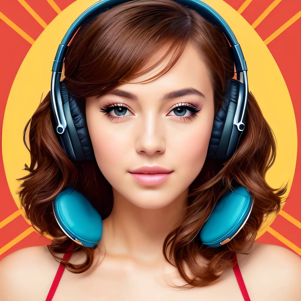 (masterpiece, best quality, beautiful:1.4), a woman with headphones on singing into a microphone, in style of digital illustration, vector artwork, vector art style, extremely high quality artwork, vector style drawing, vector art, jen bartel, digital art style, lowres, detailed vectorart, style digital painting, high quality artwork, digital art high quality, martin ansin artwork portrait, high quality portrait, wallpaper, 8k