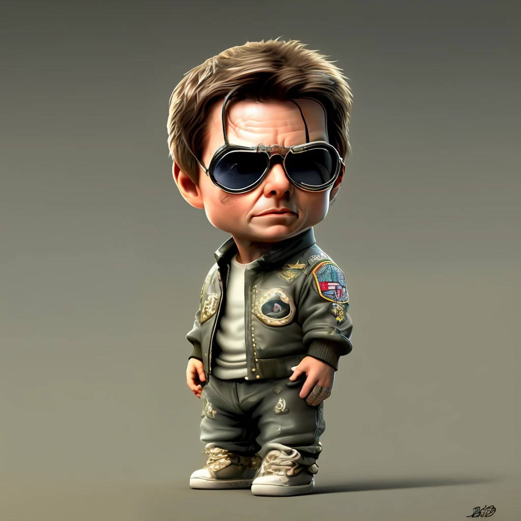 cbzbb , ((tom cruise)) ,charachter ,cute, little, beautiful, devian art, trending artstation, digital art, detailed, cute, realistic, humanoide, character, tiny,cinematic sho ,cinematic lights,((tom cruise)), (tom cruise from top gun)