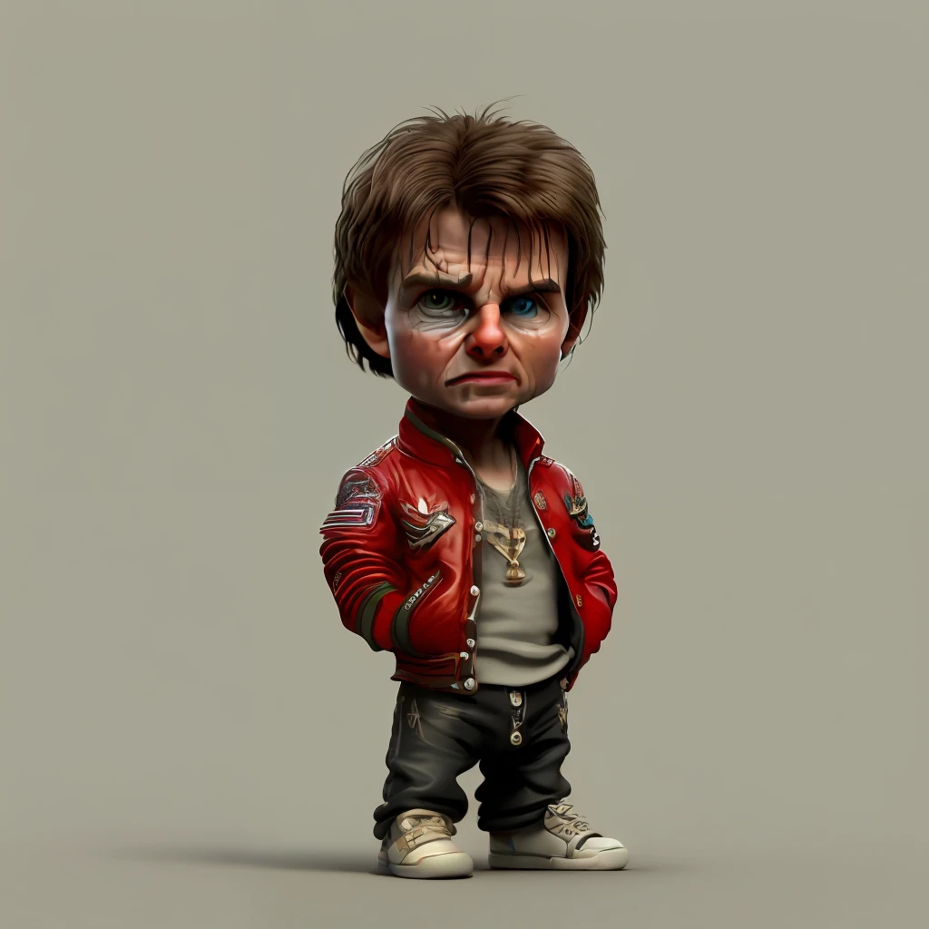 cbzbb , ((tom cruise)) ,charachter ,cute, little, beautiful, devian art, trending artstation, digital art, detailed, cute, realistic, humanoide, character, tiny,cinematic sho ,cinematic lights,((tom cruise)), (tom cruise from top gun)