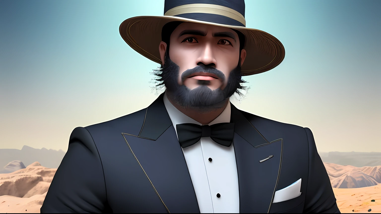 Um retrato do homem italiano de meia-idade, cabelos grisalhos, barba, Mediterranean traits, elegante, bonito, in a hat, sobretudo, luvas. Ultra detalhado, 8K, HDR, Octane Render, Redshift, Unreal Engine 5. Profissionalmente cor classificada, atmosfera, incredible depth, cores ricas, imagens poderosas, psychedelic tones, 4K, 8K.