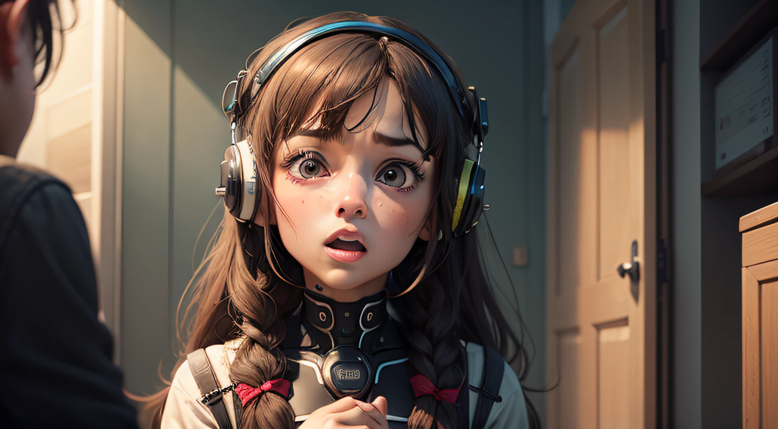 very shocked, very suprised, person, Ai artstyle