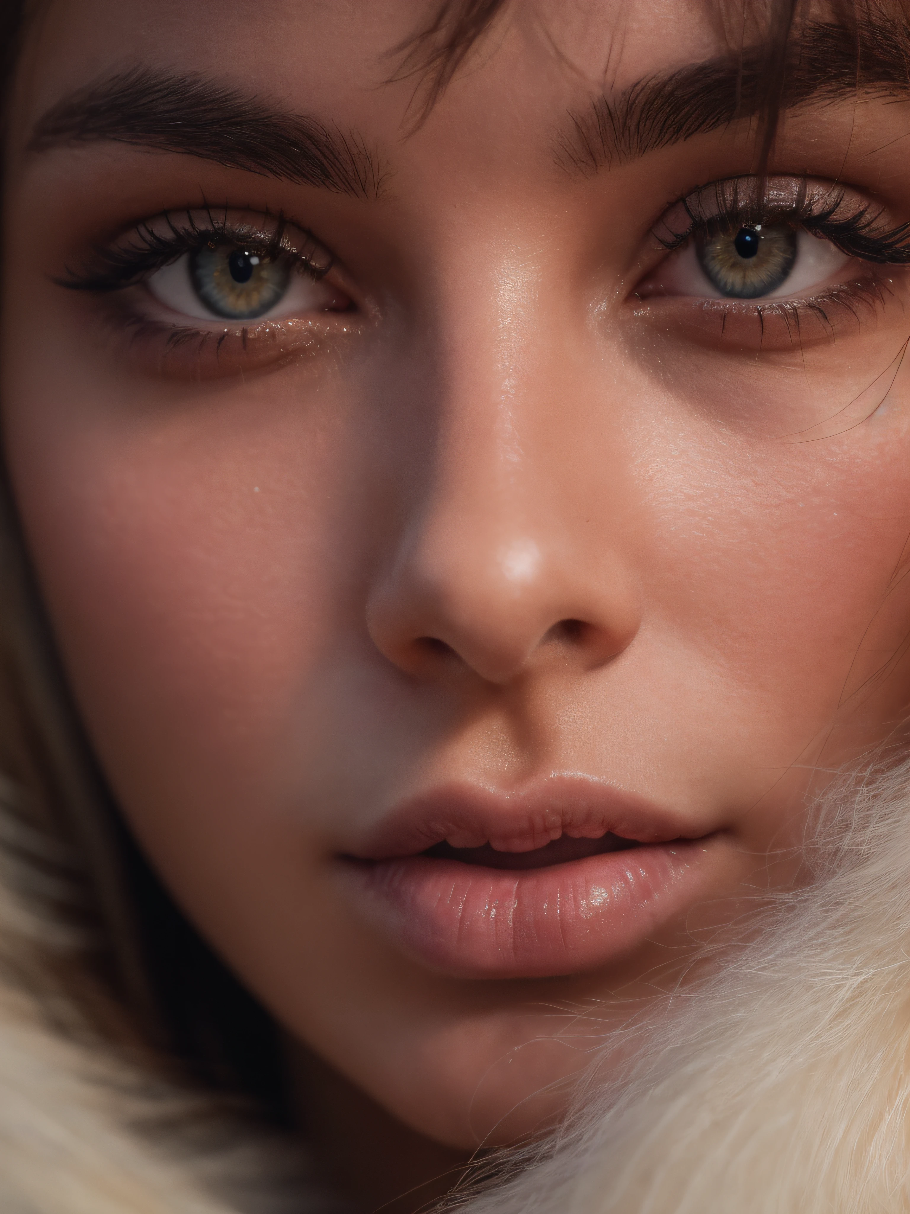 RAW photo, a 22-year-old-girl, prehistoric ice age woman, wearing mamoth fur, (1girl), (realistic), (photo-realistic:1.5), lipstick,(RAW photo, 8k uhd, film grain), Sharp Eyeliner, Blush Eyeshadow With Thick Eyelashes, extremely delicate and beautiful, 8k, soft lighting, high quality, highres, sharp focus, extremely detailed, (sunlight on face), beautiful detailed eyes, extremely detailed eyes and face, masterpiece, cinematic lighting, (high detailed skin:1.2), 8k uhd, dslr, soft lighting, high quality, film grain, Fujifilm XT3
