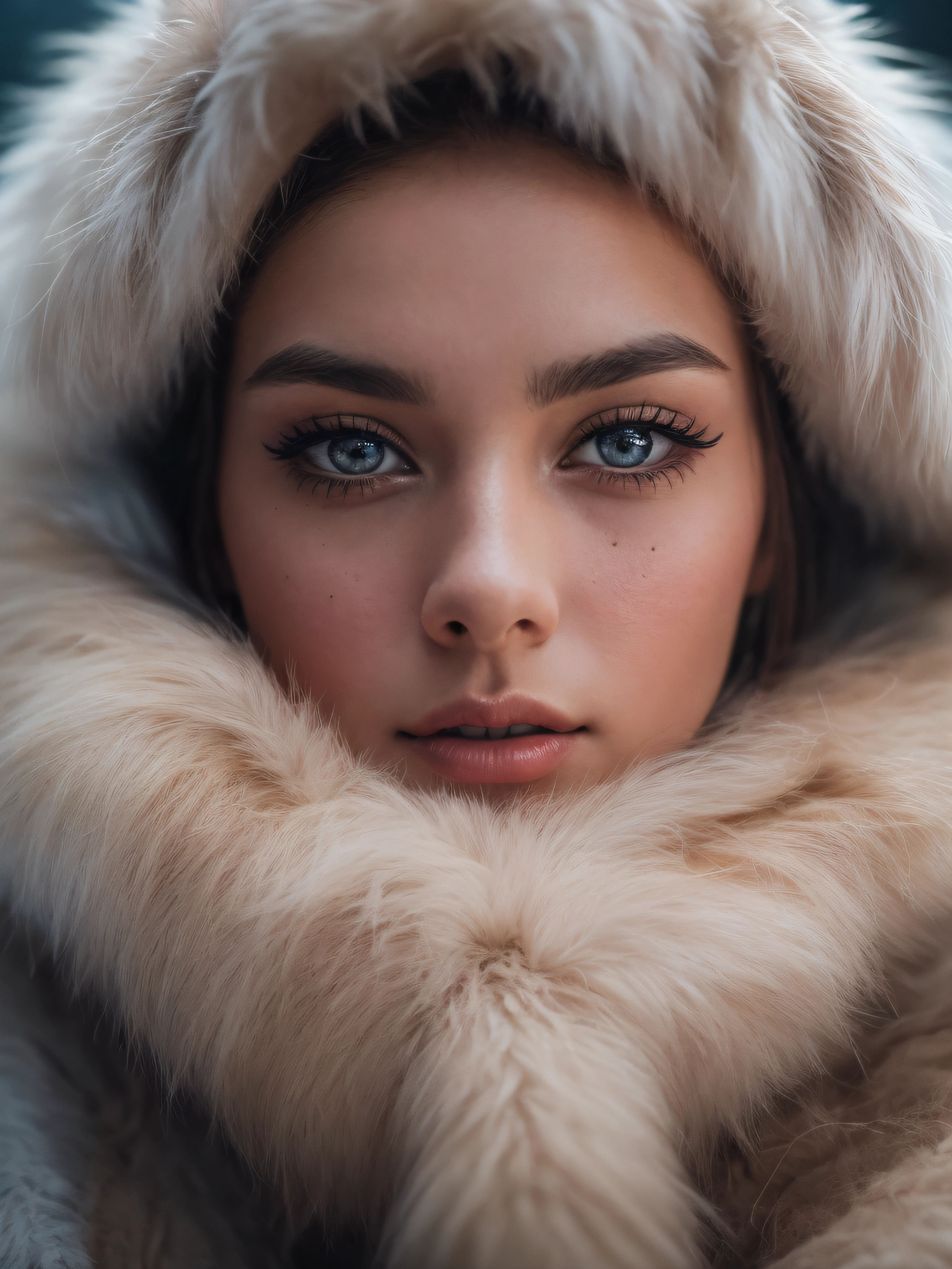 RAW photo, a 22-year-old-girl, prehistoric ice age woman, wearing mamoth fur, (1girl), (realistic), (photo-realistic:1.5), lipstick,(RAW photo, 8k uhd, film grain), Sharp Eyeliner, Blush Eyeshadow With Thick Eyelashes, extremely delicate and beautiful, 8k, soft lighting, high quality, highres, sharp focus, extremely detailed, (sunlight on face), beautiful detailed eyes, extremely detailed eyes and face, masterpiece, cinematic lighting, (high detailed skin:1.2), 8k uhd, dslr, soft lighting, high quality, film grain, Fujifilm XT3