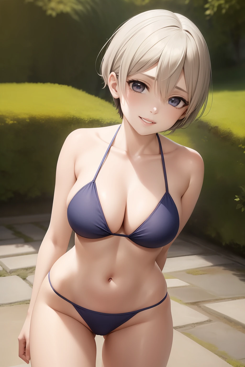 , obra-prima, 1 menina, solo, (SakuraHaruno: 1.1), (sorriso, boca aberta: 1.3), sbikini, (seios enormes: 1.4)