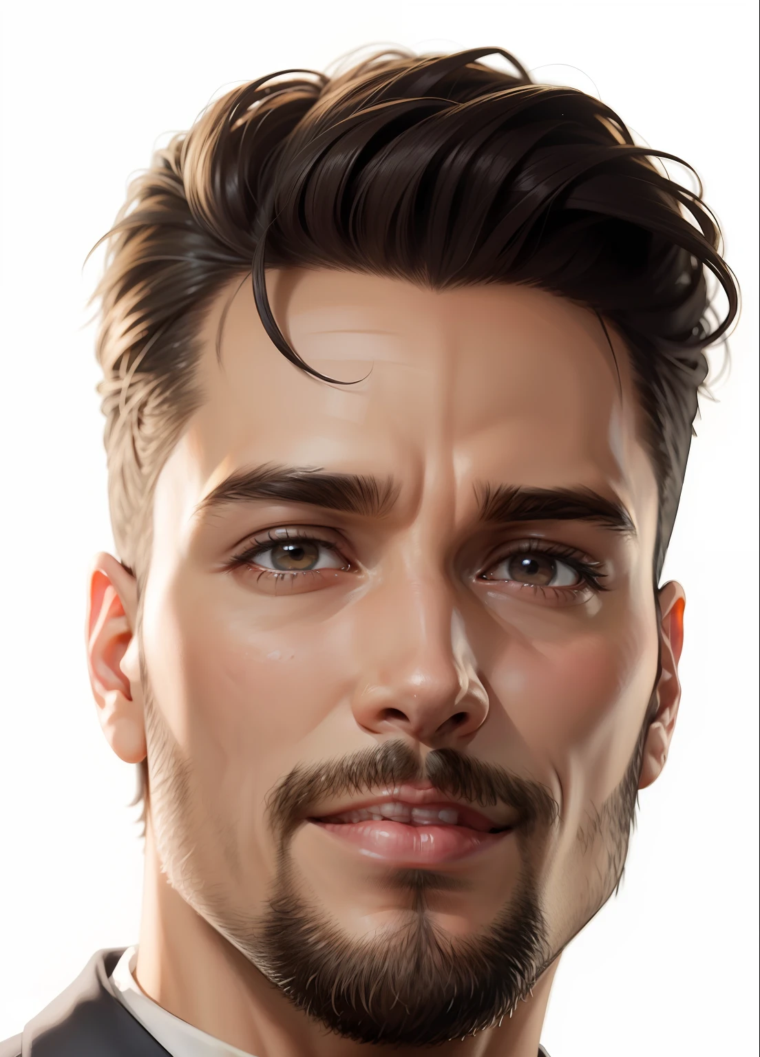 "1 homem, idolmaster, modelo, profundidade de campo, foto, filme, rosto, magro, sorriso, 鎖骨, dentes, filme, camisa branca, selfie, noite, alta qualidade, soft-lighting, olhar intenso, pose confiante"