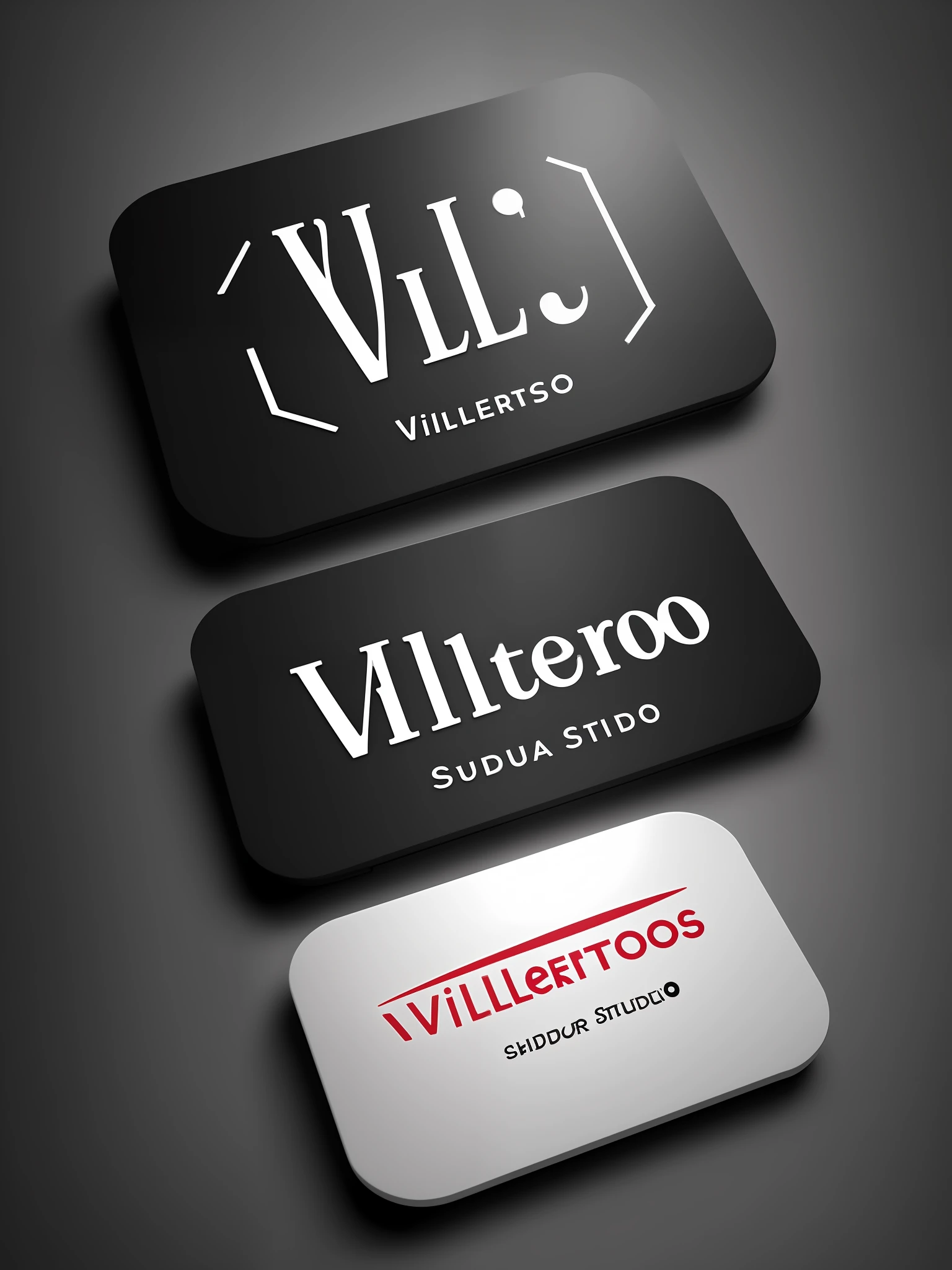 Criar uma logo comercial com (nome: VILERTOS STUDIO)