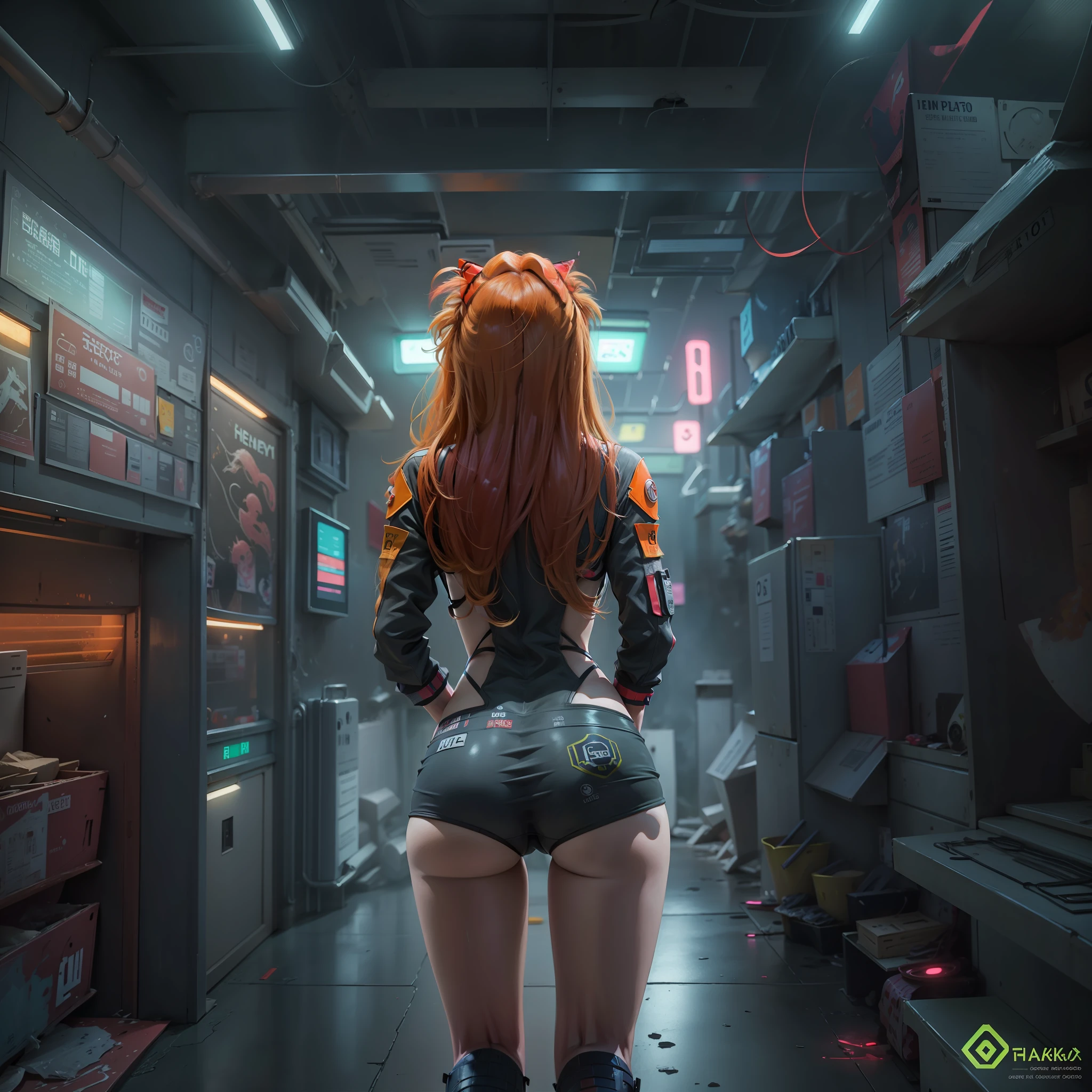 ((mejor calidad)), ((obra maestra)), (muy detallado:1.3), ..3d, hermoso (cyberpunk:1.3) ((Asuka Langley Shikinami)), ((Ropa trasnparent)) ((falta muy corta)) ((perfecto)) ((Vistas de Stocking)) ((Vista posterior)) ((View from behind)) vida real, 1 girl in, cabin, Humano, Grande, ombligo, desnudez, (Obra maestra, highest qualityr), Rayo lateral, , hermosos ojos detallados, cadena de esclavos, collar de esclavo, trasero perfecto, pechos mojados, Ropa de esclavo, boca abierta, ahe-cara, rough breathing, sonrojarse, sudar, Ropa de esclavo, cabello multicolor, Dumpling pelo, cuerpo completo, Ropa reveladora, Bailar en un club de strippers, fibre optic cables, Logotipos corporativos, HDR (High Dymanic Range), Trazado de rayos, NVIDIA RTX, Super resolution, Irreal 5, Sub-Surface Scatterring, Texturas PBR, postprocesamiento, Anisotropic filtering, profundidad de campo, maximum sharpness and sharpness, Texturas multicapa, Mapeo de albedo y especular, sombreado de superficie, Accurate simulation of light-material interactions, proporciones perfectas, octane representation, duotone lighting, ISO bajo, balance de blancos, regla de tercios, apertura amplia, 8K RAW, high-efficiency subpixels, sub-pixel convolution, glow particles