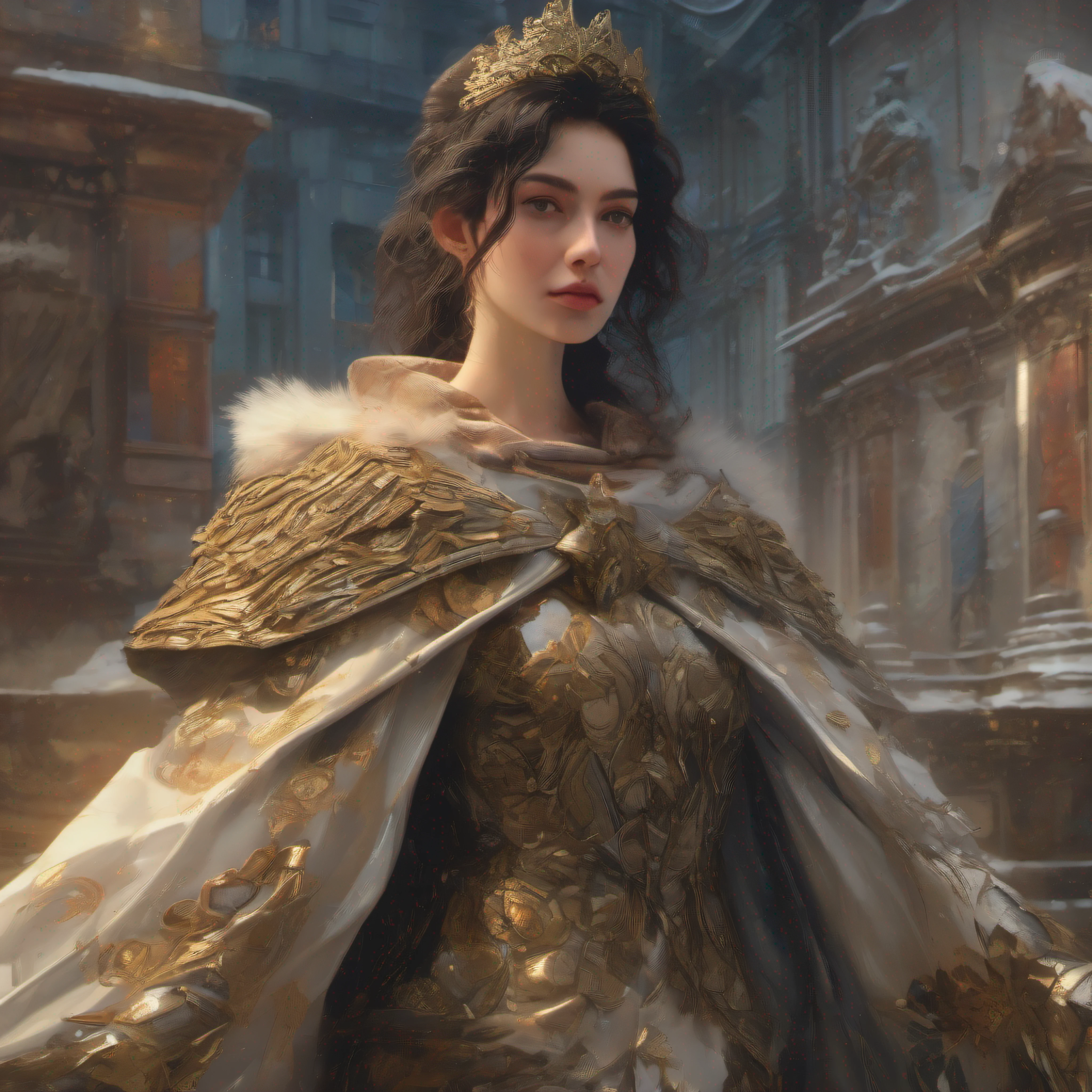 modelshoot style, (extremely detailed CG unity 8k wallpaper), full shot body photo of the most beautiful artwork in the world, cloak armor, professional majestic oil painting by Ed Blinkey, Atey Ghailan, Studio Ghibli, by Jeremy Mann, Greg Manchess, Antonio Moro, trending on ArtStation, trending on CGSociety, Intricate, High Detail, Sharp focus, dramatic, photorealistic painting art by midjourney and greg rutkowski