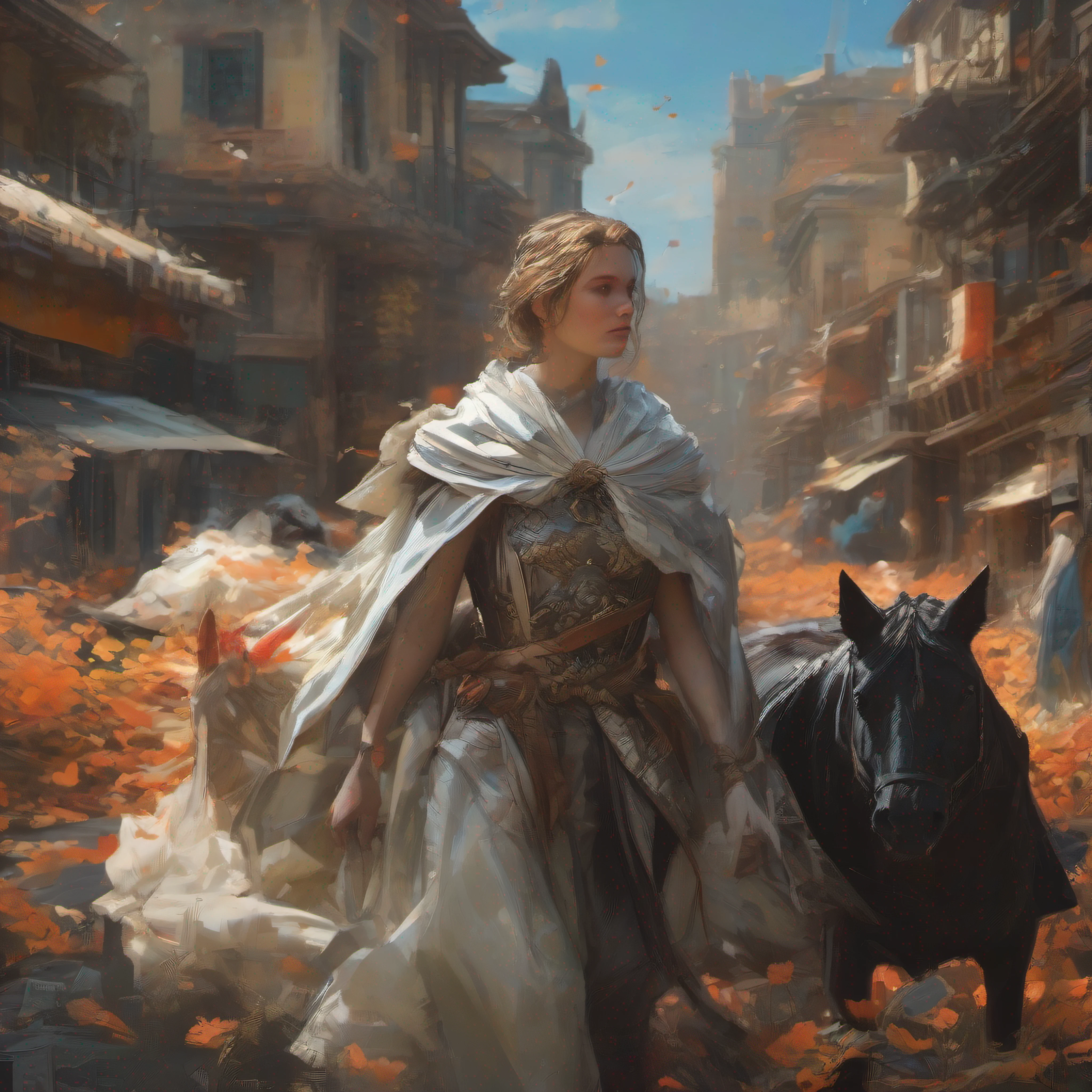 modelshoot style, (extremely detailed CG unity 8k wallpaper), full shot body photo of the most beautiful artwork in the world, cloak armor, professional majestic oil painting by Ed Blinkey, Atey Ghailan, Studio Ghibli, by Jeremy Mann, Greg Manchess, Antonio Moro, trending on ArtStation, trending on CGSociety, Intricate, High Detail, Sharp focus, dramatic, photorealistic painting art by midjourney and greg rutkowski