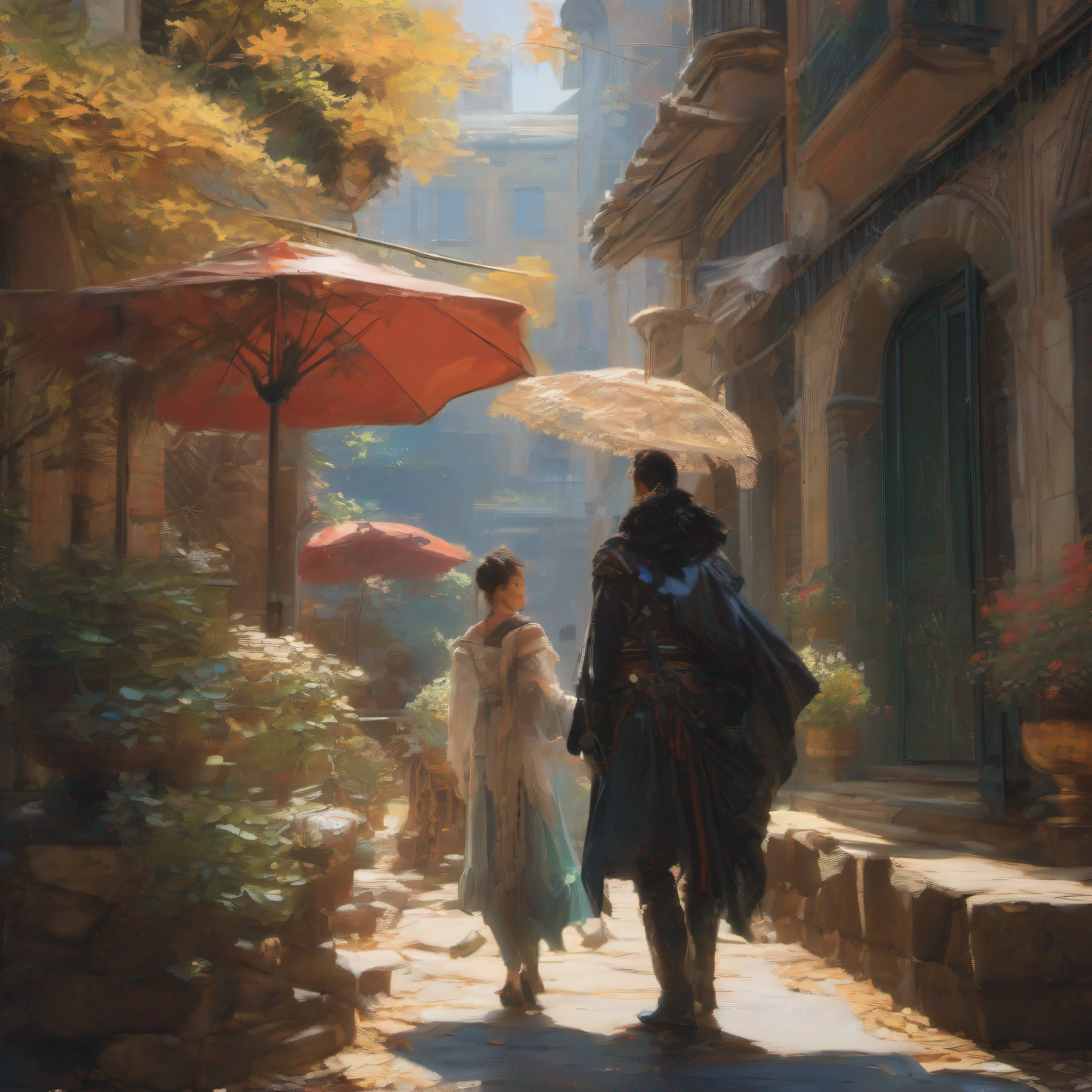 modelshoot style, (extremely detailed CG unity 8k wallpaper), full shot body photo of the most beautiful artwork in the world, cloak armor, professional majestic oil painting by Ed Blinkey, Atey Ghailan, Studio Ghibli, by Jeremy Mann, Greg Manchess, Antonio Moro, trending on ArtStation, trending on CGSociety, Intricate, High Detail, Sharp focus, dramatic, photorealistic painting art by midjourney and greg rutkowski