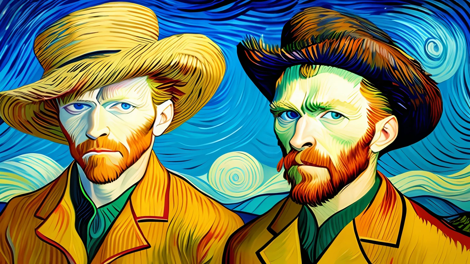 Um tigre estilo van gogh