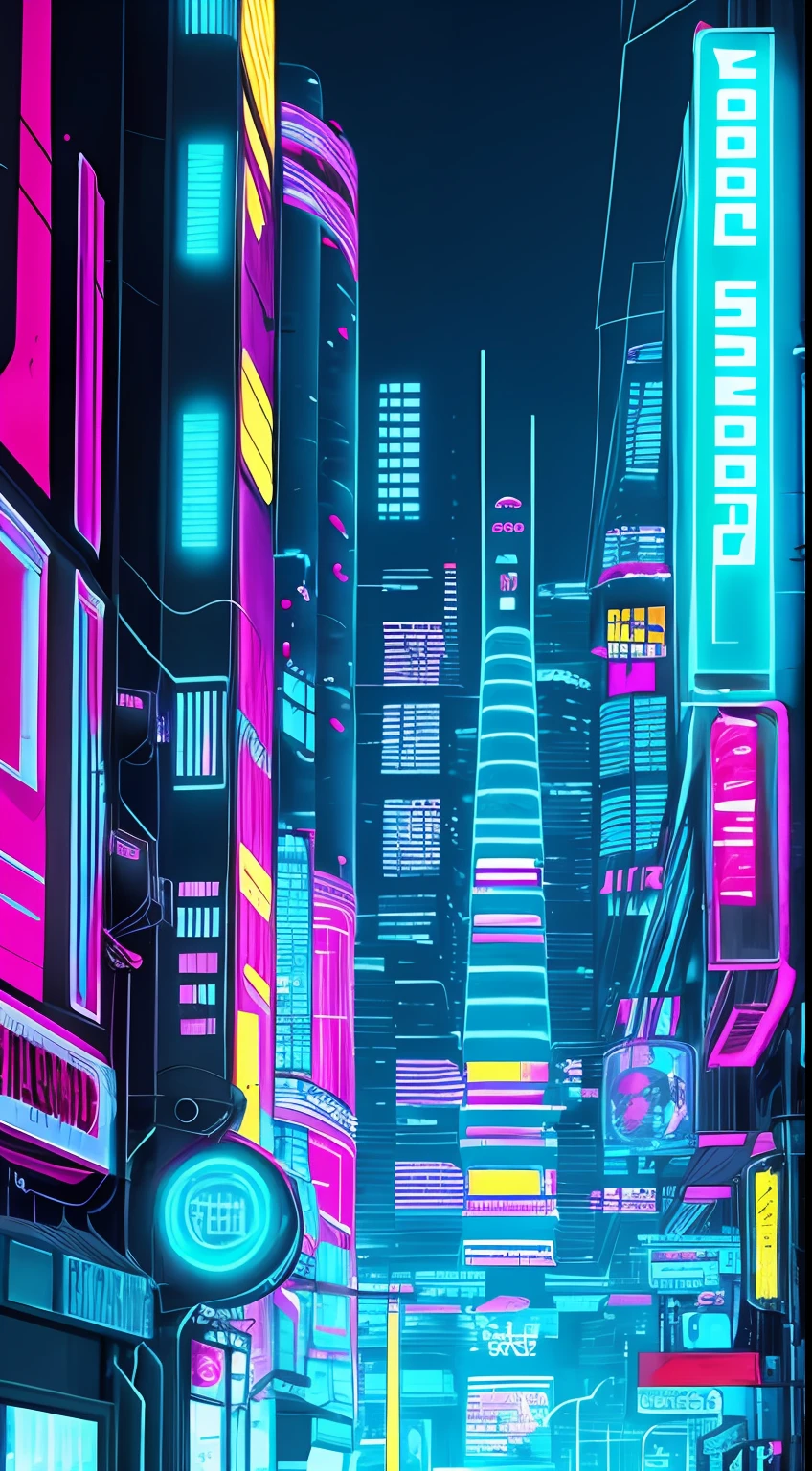 universo futurista cyberpunk neon