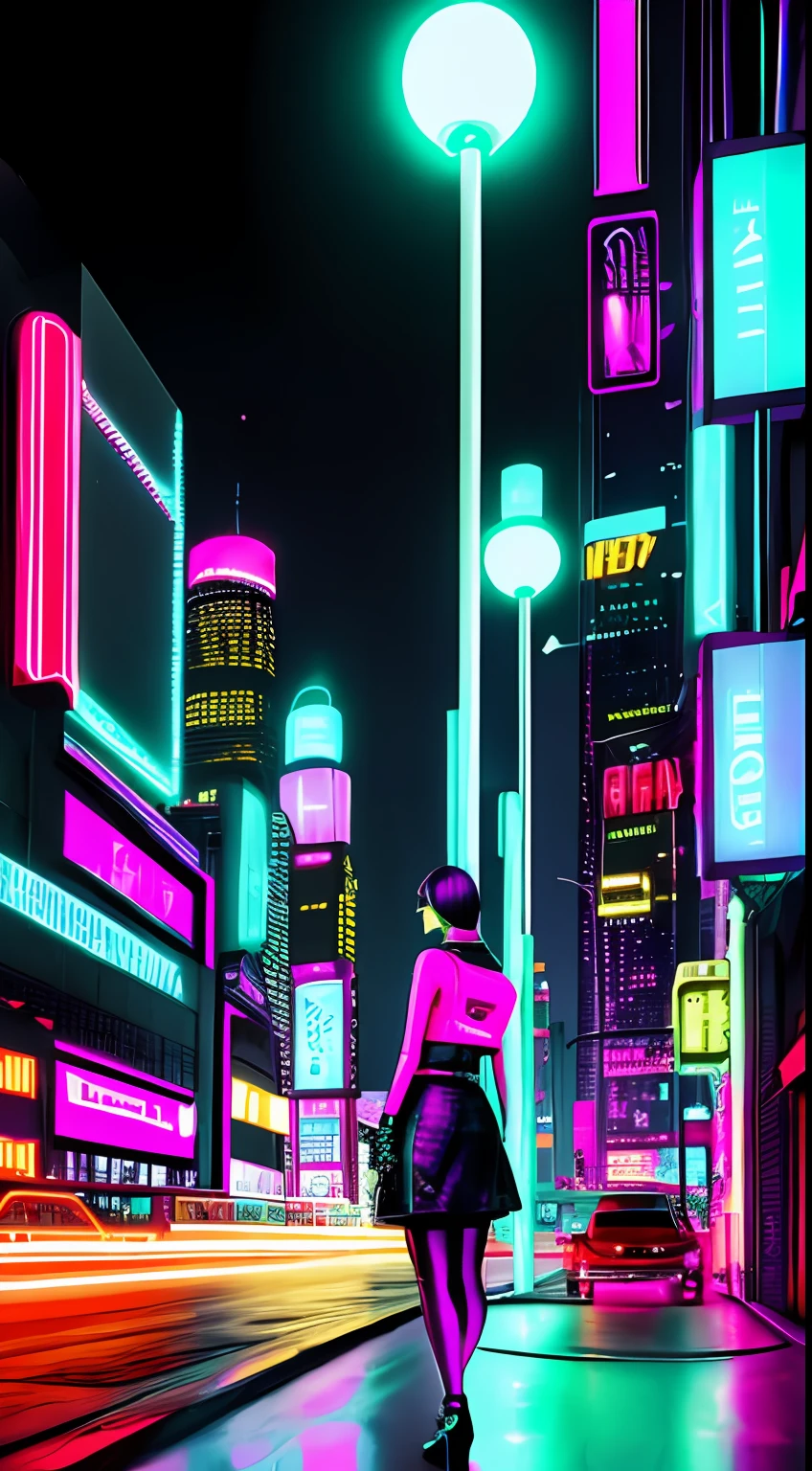 luxo cyberpunk futurista neon