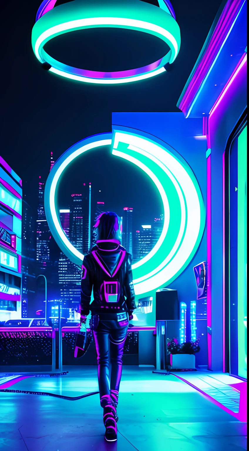 luxo cyberpunk futurista neon