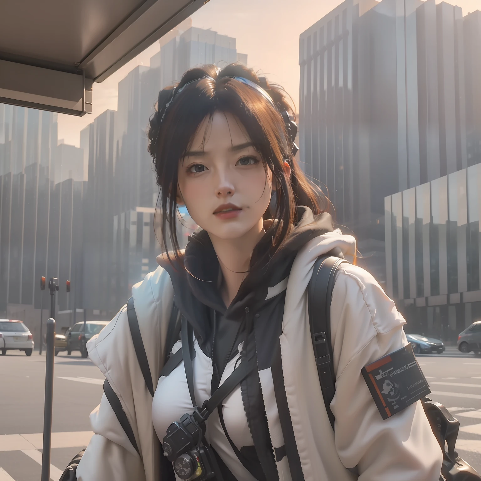 ((Best quality)), ((masterpiece)), (detailed:1.4), 3D, an image of a beautiful cyberpunk female,HDR (High Dynamic Range),Ray Tracing,NVIDIA RTX,Super-Resolution,Unreal 5,Subsurface scattering,PBR Texturing,Post-processing,Anisotropic Filtering,Depth-of-field,Maximum clarity and sharpness,Multi-layered textures,Albedo and Specular maps,Surface shading,Accurate simulation of light-material interaction,Perfect proportions,Octane Render,Two-tone lighting,Wide aperture,Low ISO,White balance,Rule of thirds,8K RAW,