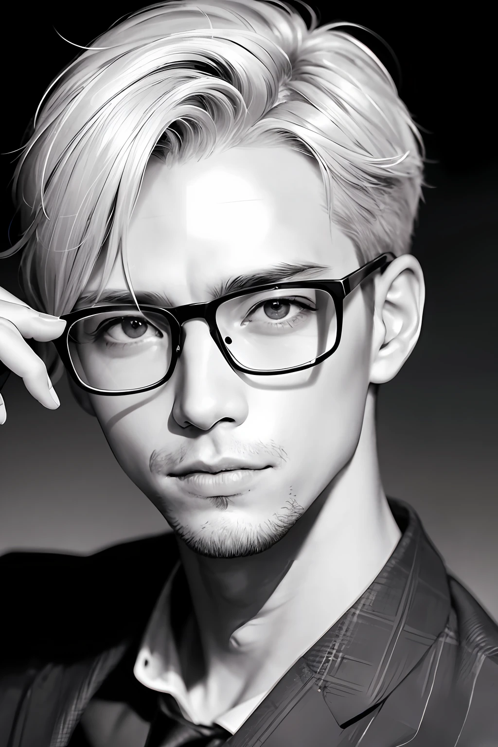 Photographer Glasses Single eyelid Male voice Short hair